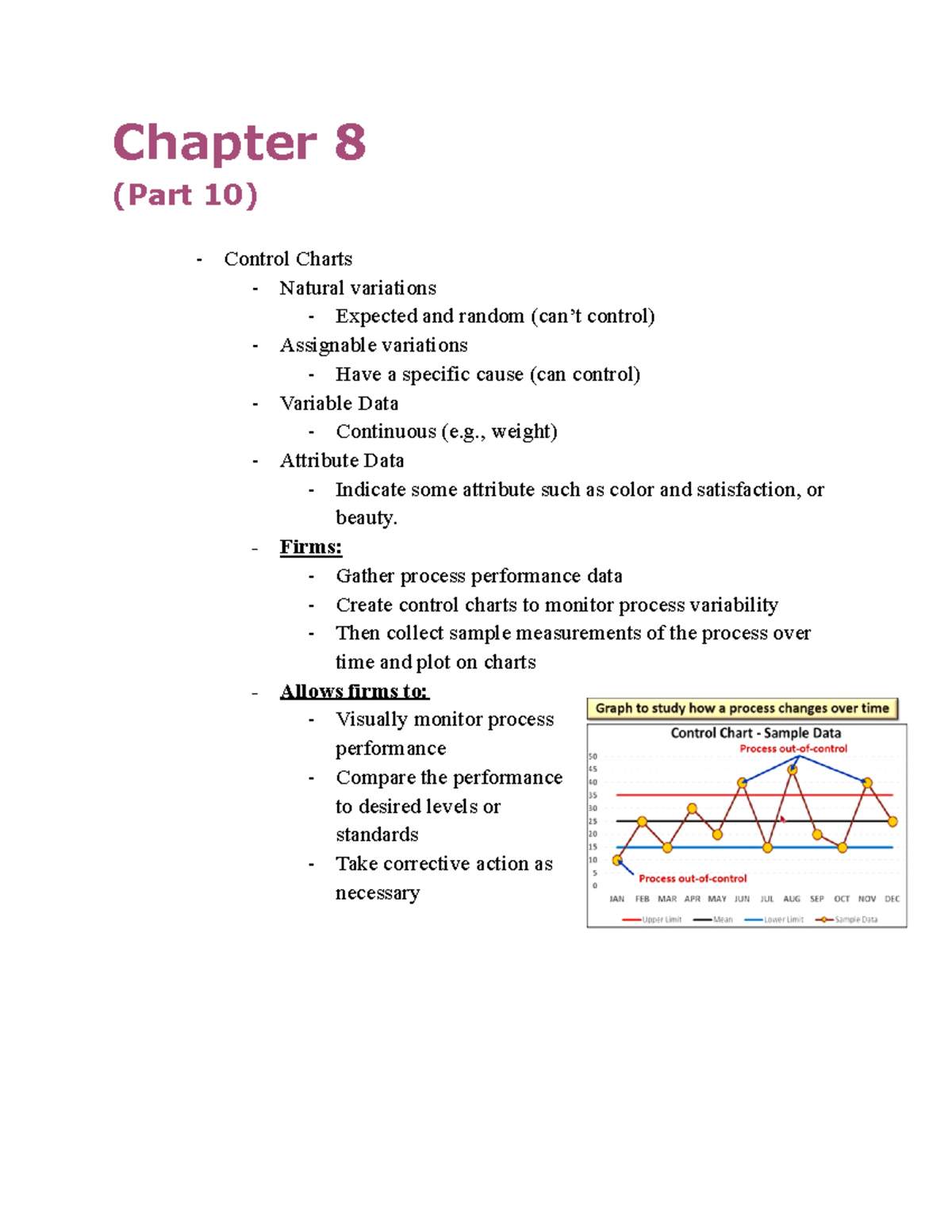 Chapter 8(part10) Supply Chain - Chapter 8 (Part 10) Control Charts ...