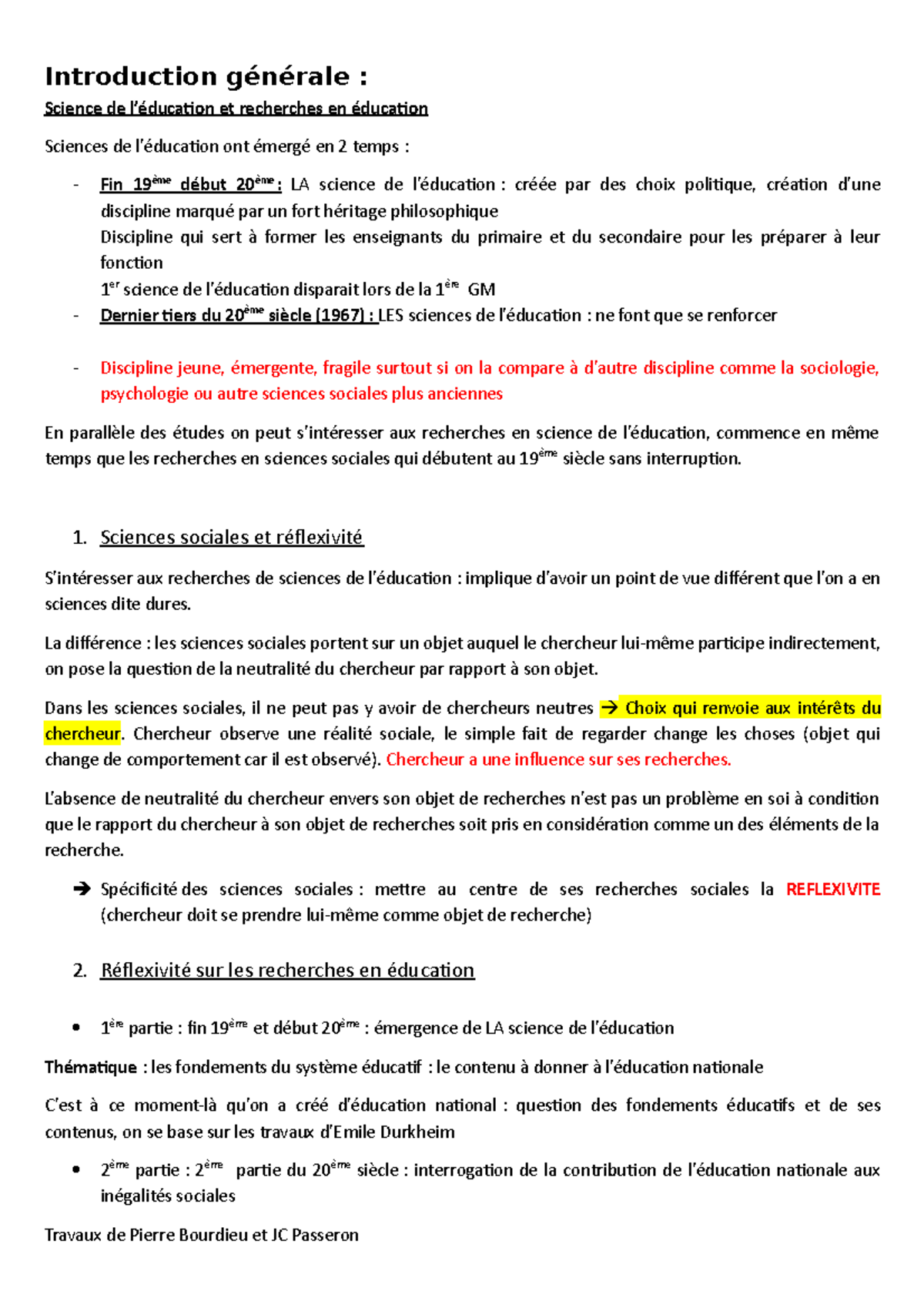 Cours Final A Apprendre - Introduction générale : Science de l ...