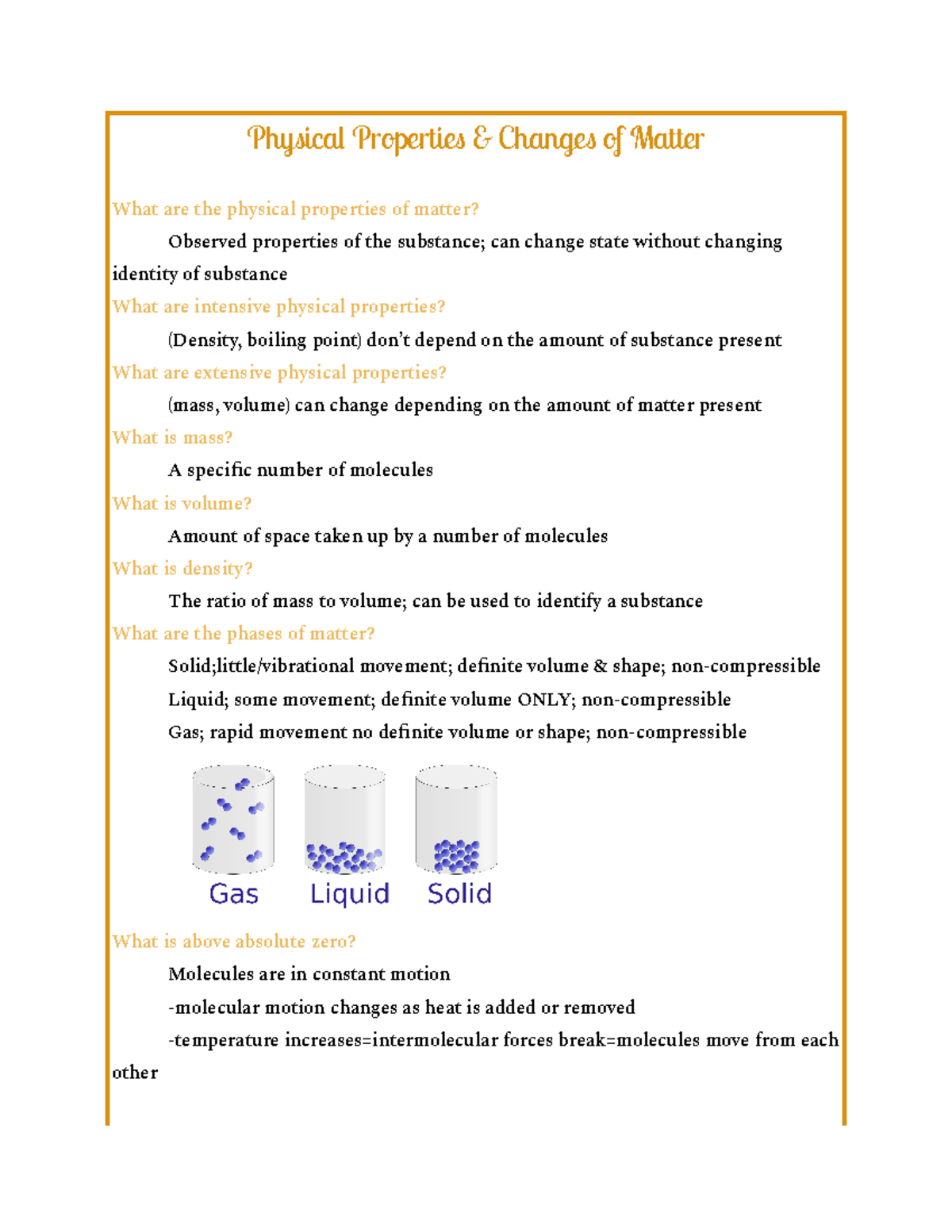 Physical properties and changes of matter - Physica Propertie & Change ...