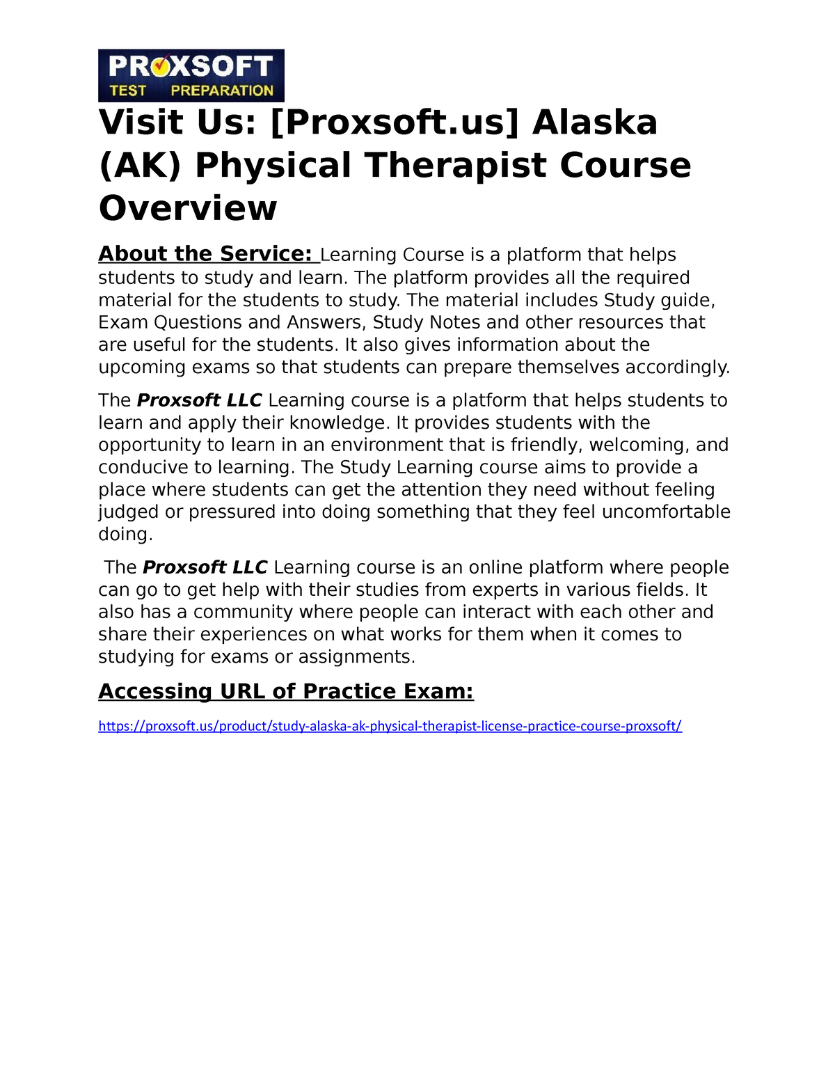 Alaska AK Physical Therapist Practice Course Visit Us Proxsoft   Thumb 1200 1553 