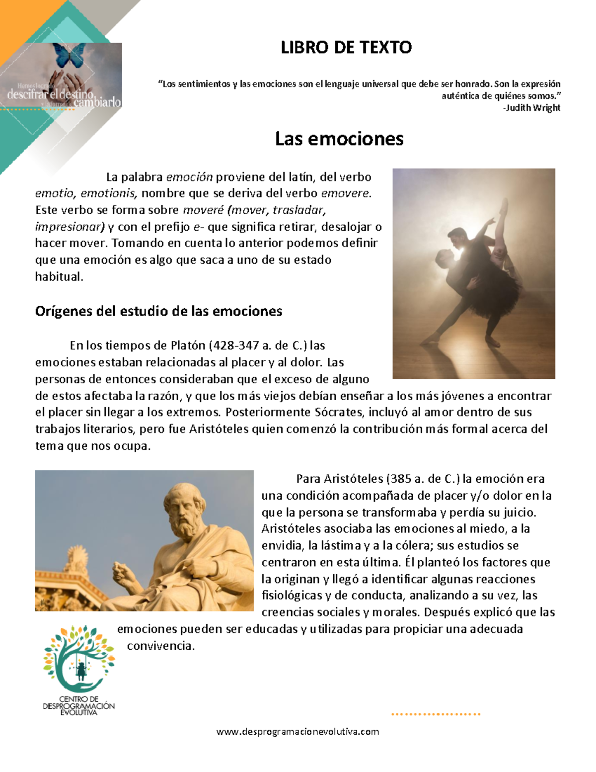 2. Lectura de Apoyo Emociones C mod 4 - “Los sentimientos y las ...