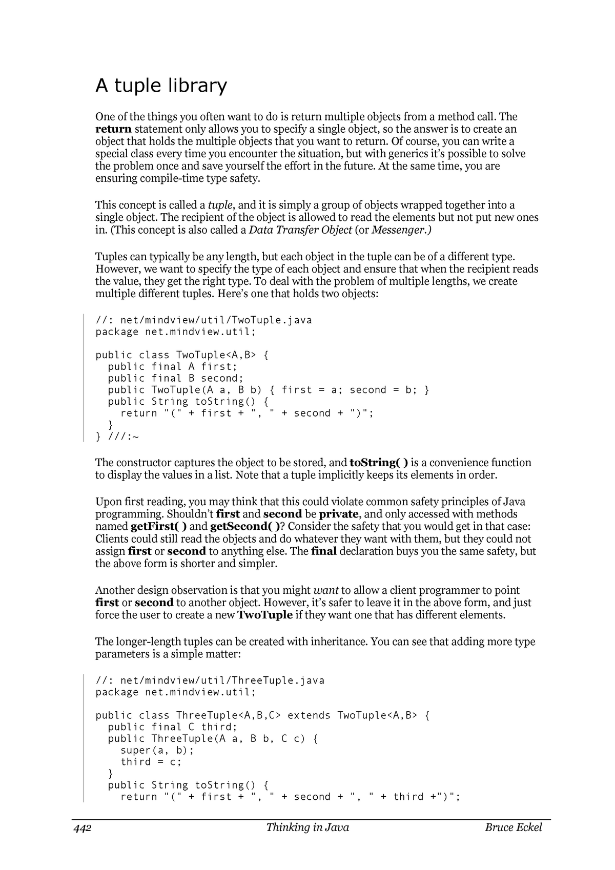 java tuple assignment