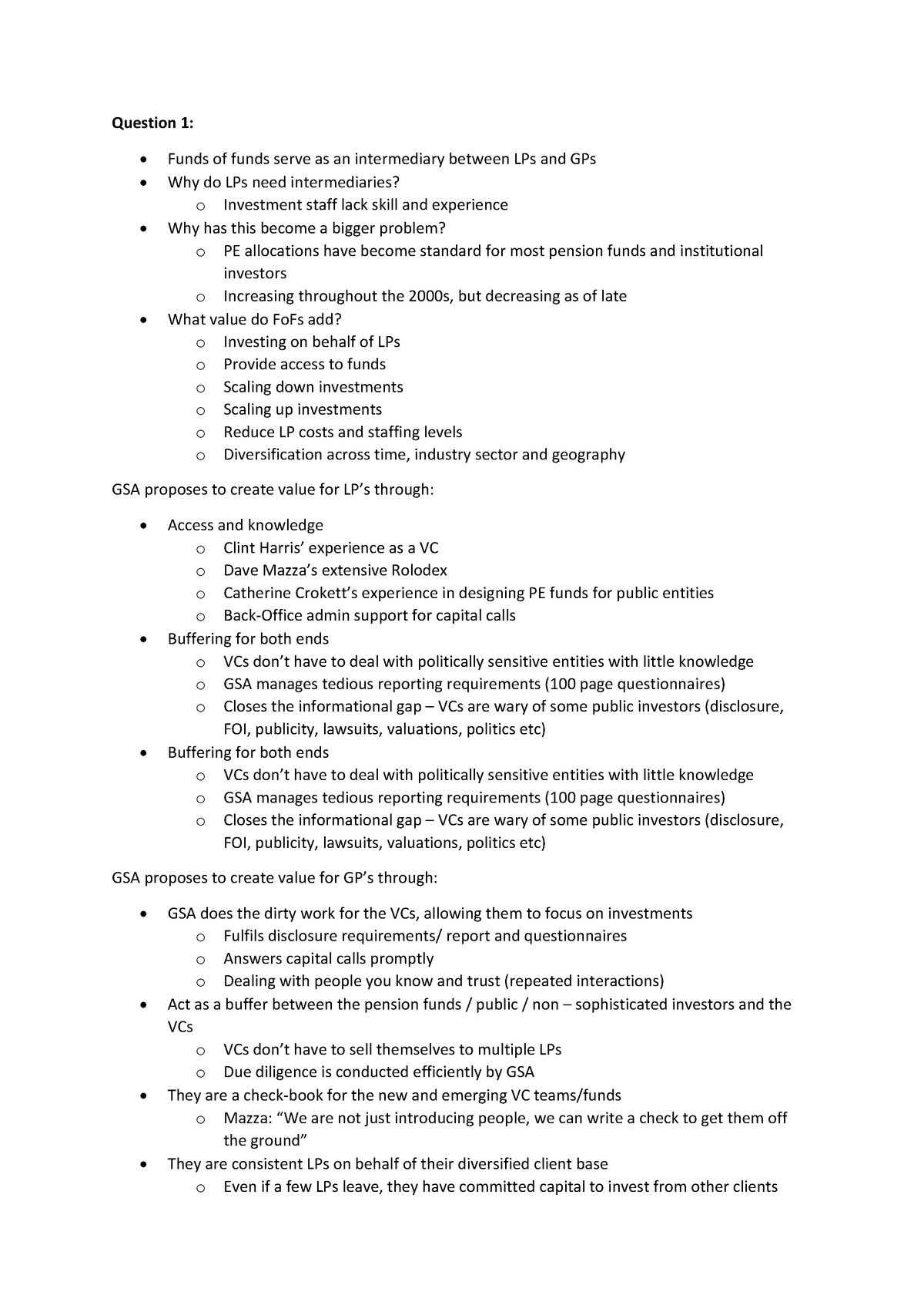 GSA Case Summary - Answers to tutorial questions - Warning: TT ...