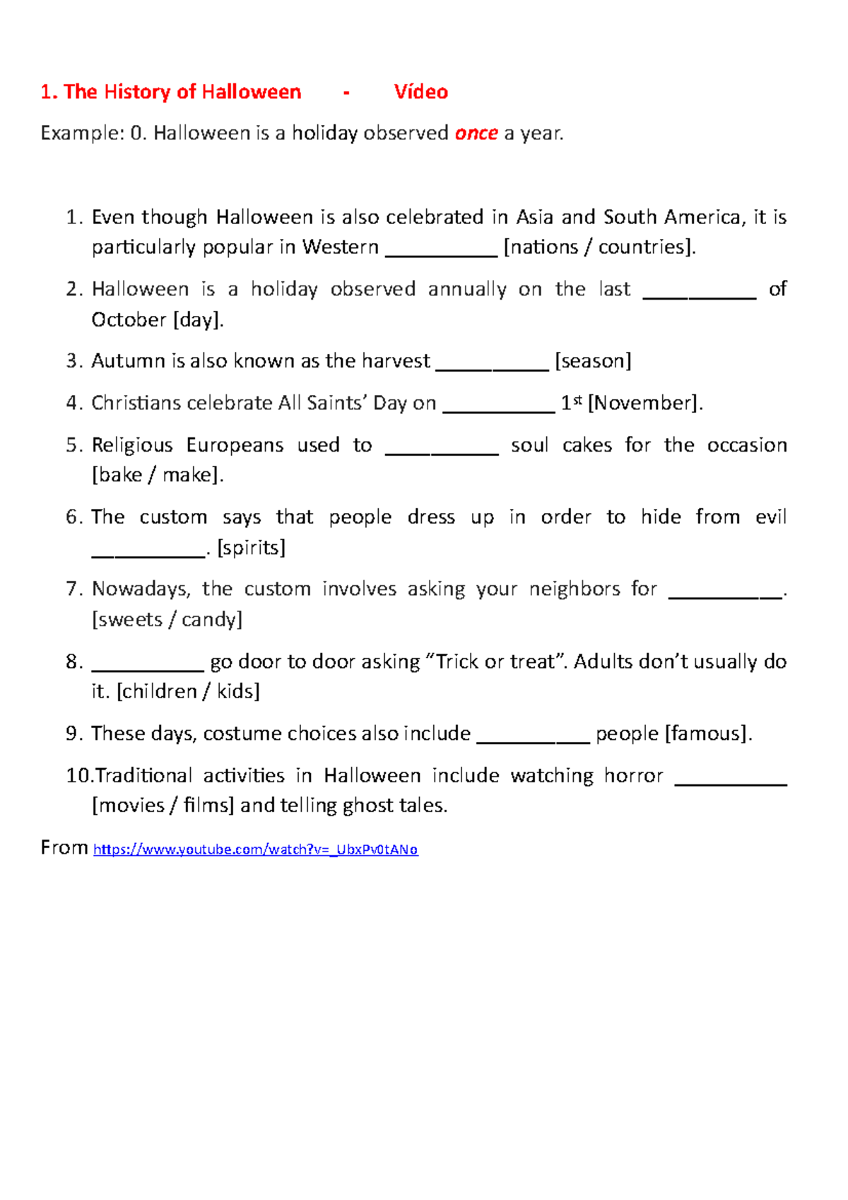 B1HalloweenKey The History of Halloween Vídeo Example 0