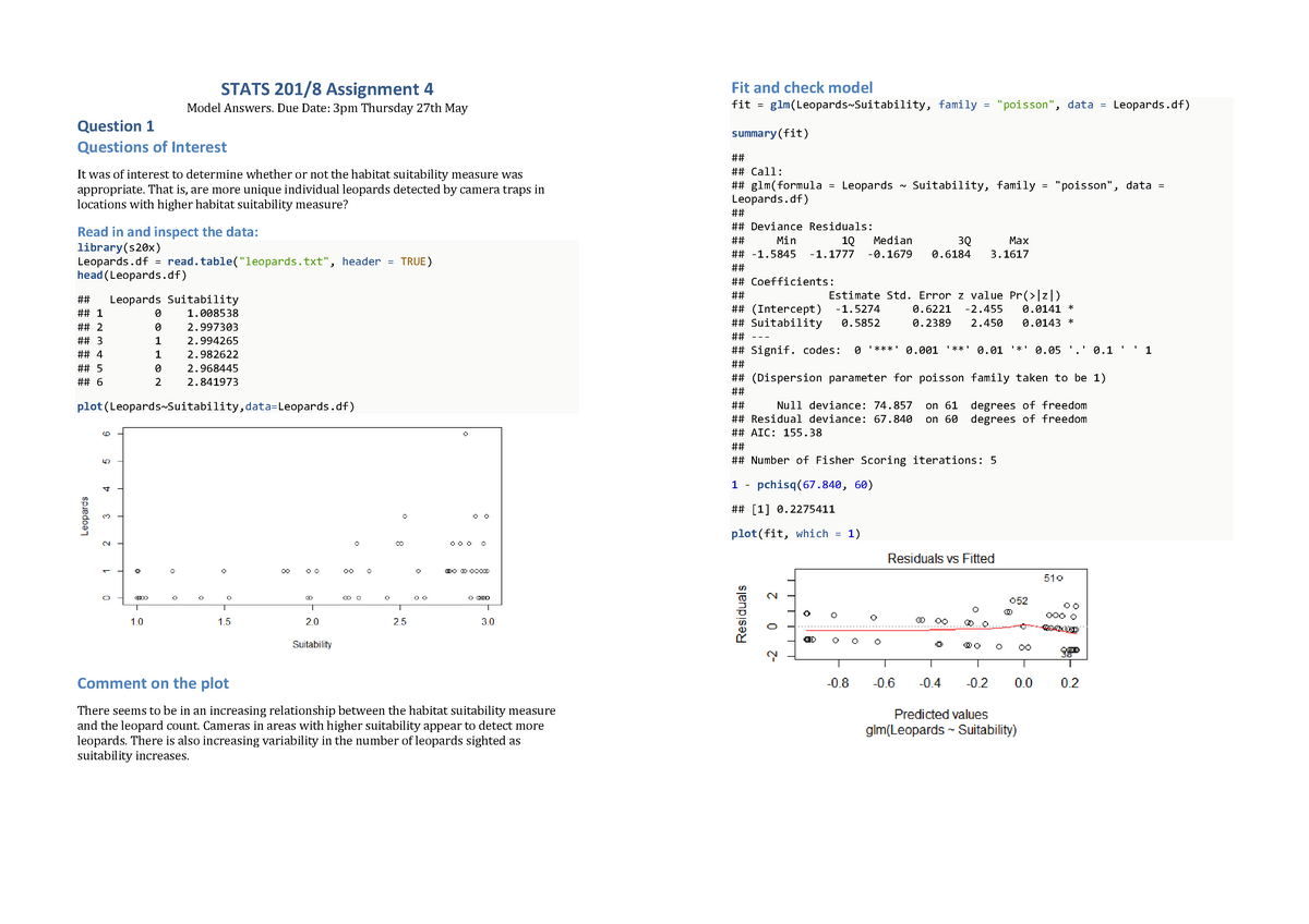 statistics assignment 4.20