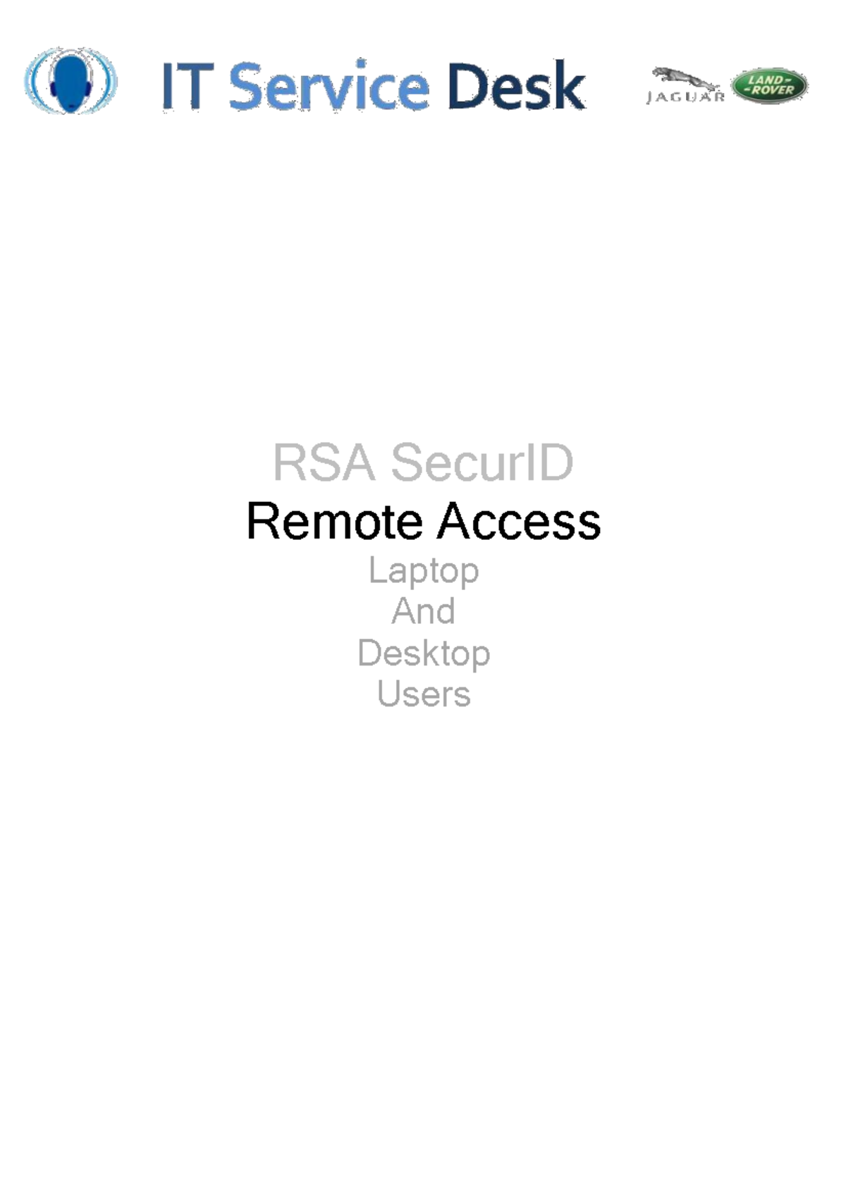Setup and Configuration Guide RSA Secur ID 3 - RSA SecurID Remote ...