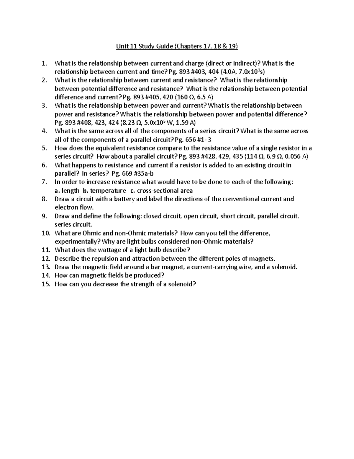 Unit+11+Study+Guide - Study Guide - Unit 11 Study Guide (Chapters 17 ...
