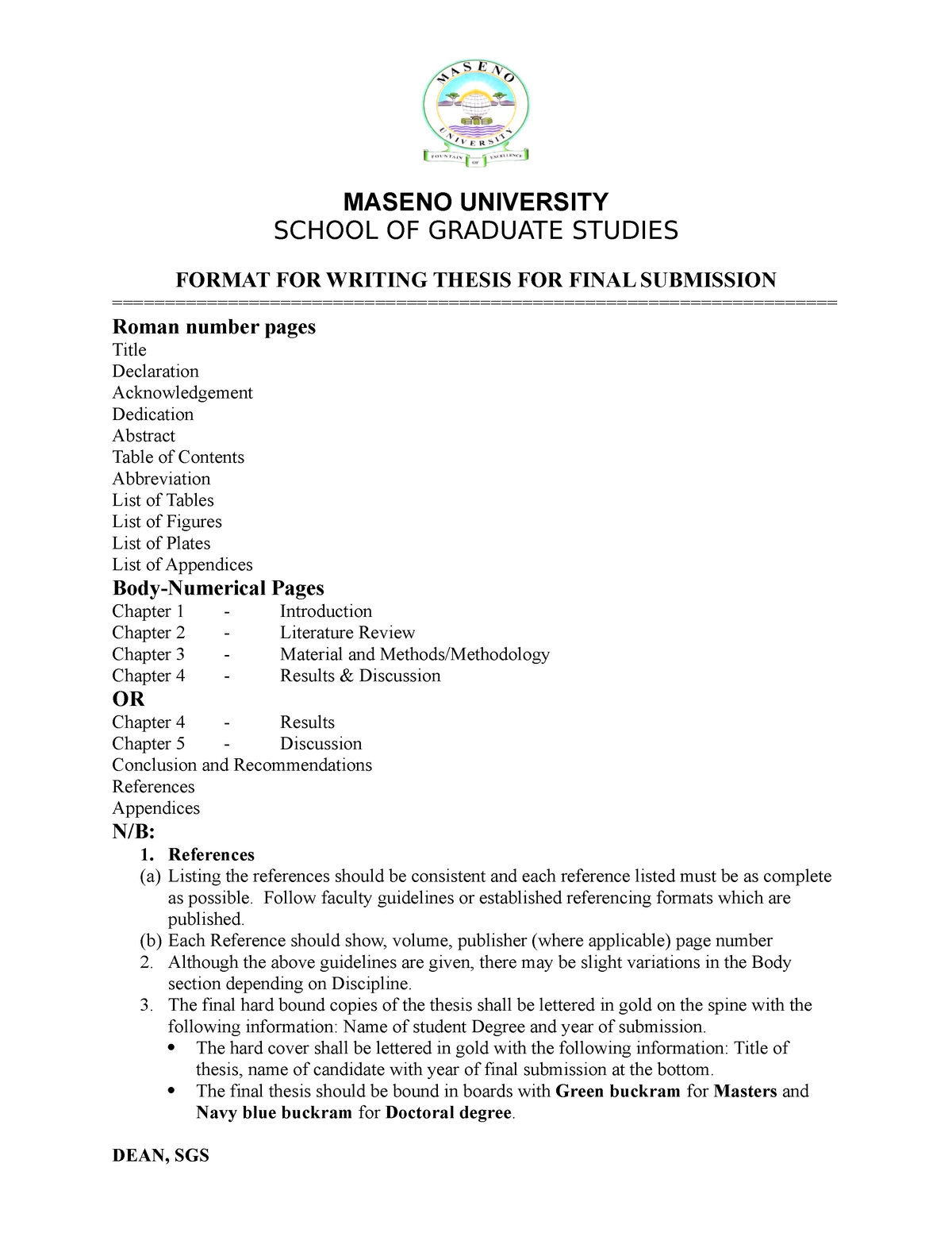 maseno university thesis repository