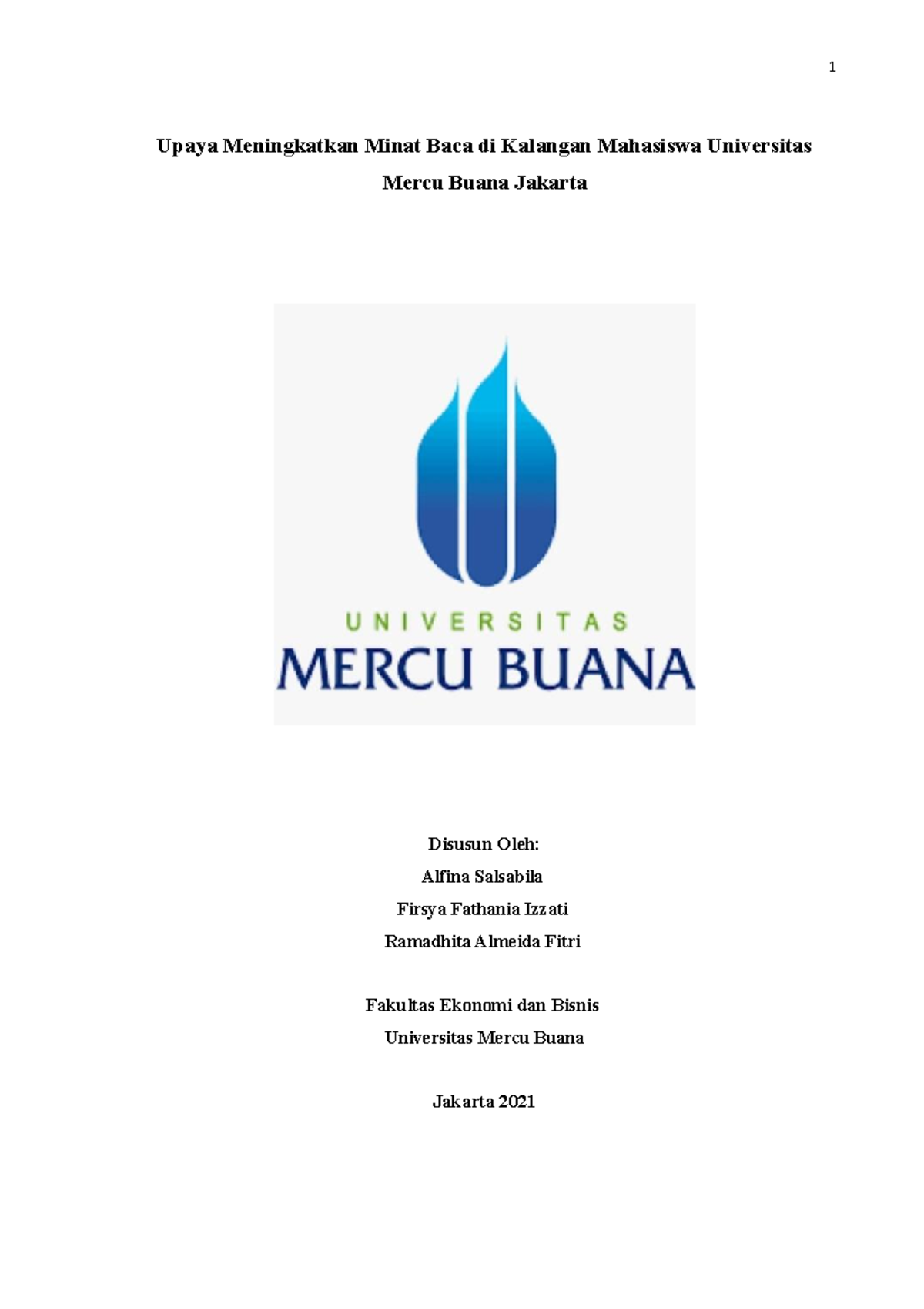 Tugas Besar 1 Kelompok 10 - Upaya Meningkatkan Minat Baca Di Kalangan ...