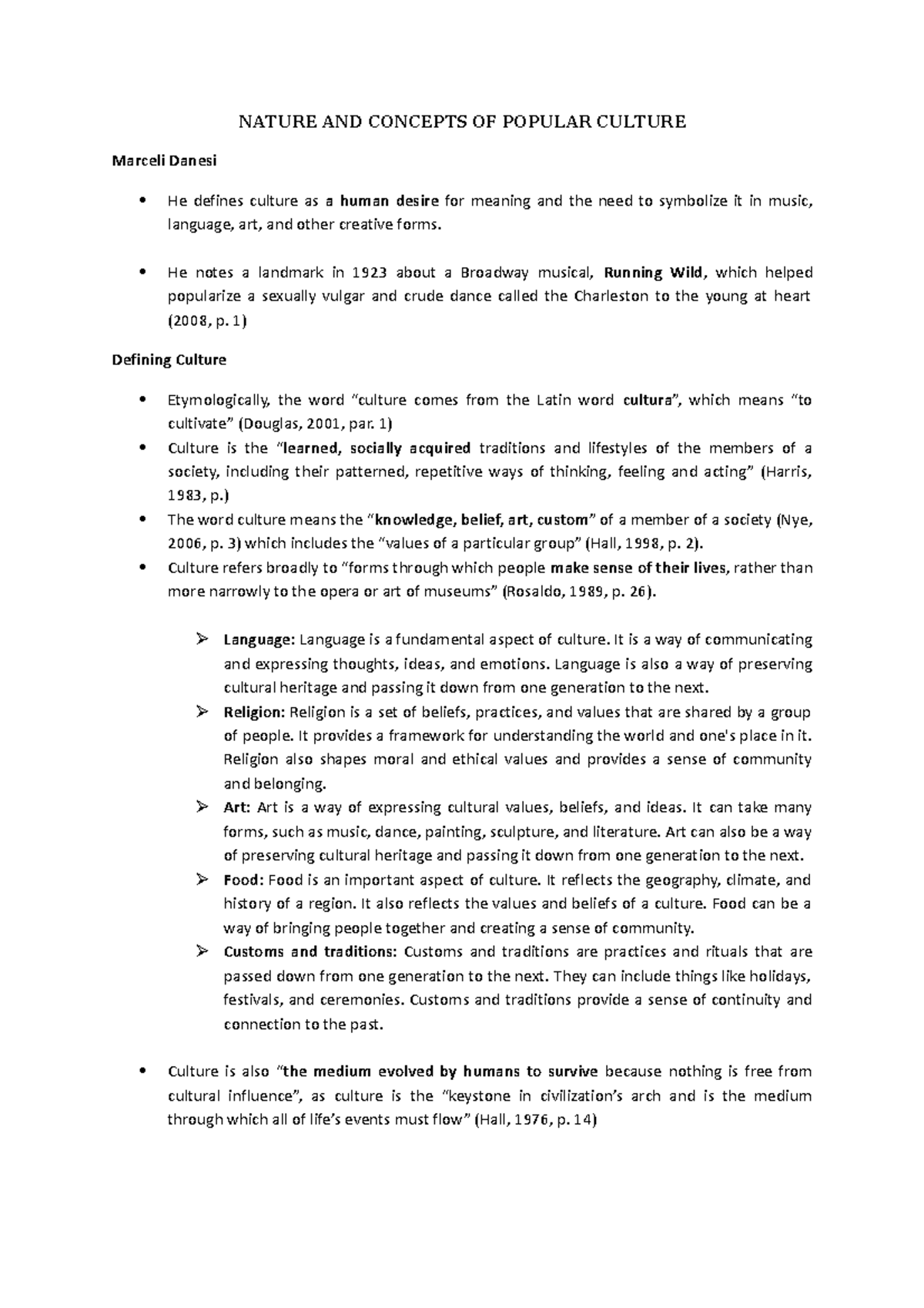 Nature AND Concepts OF Popular Culture - NATURE AND CONCEPTS OF POPULAR ...