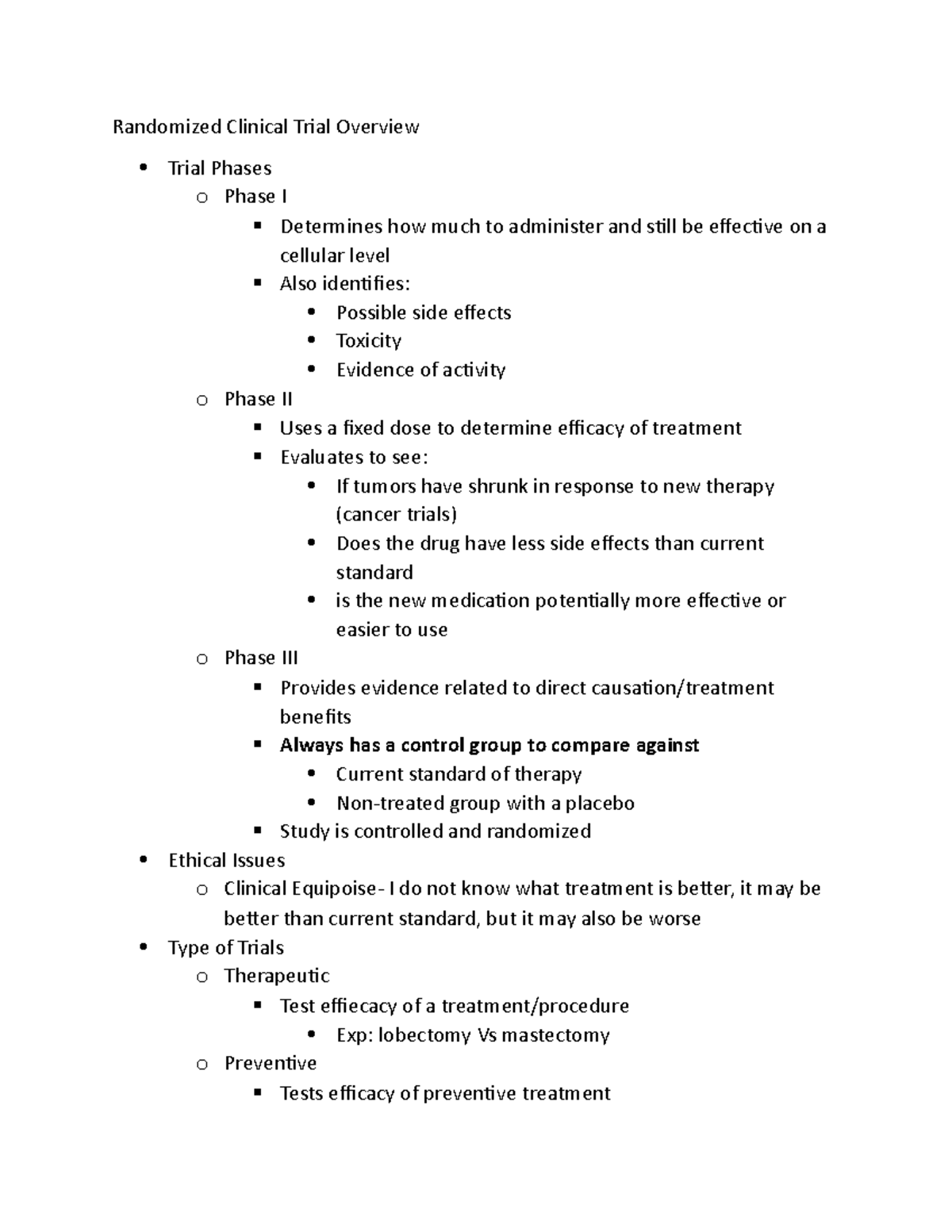 Randomized Clinical Trial Overview - Studocu