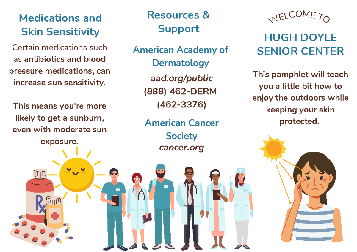 Sun safety Pamphlet - W E L C O M E T O This pamphlet will teach you a ...