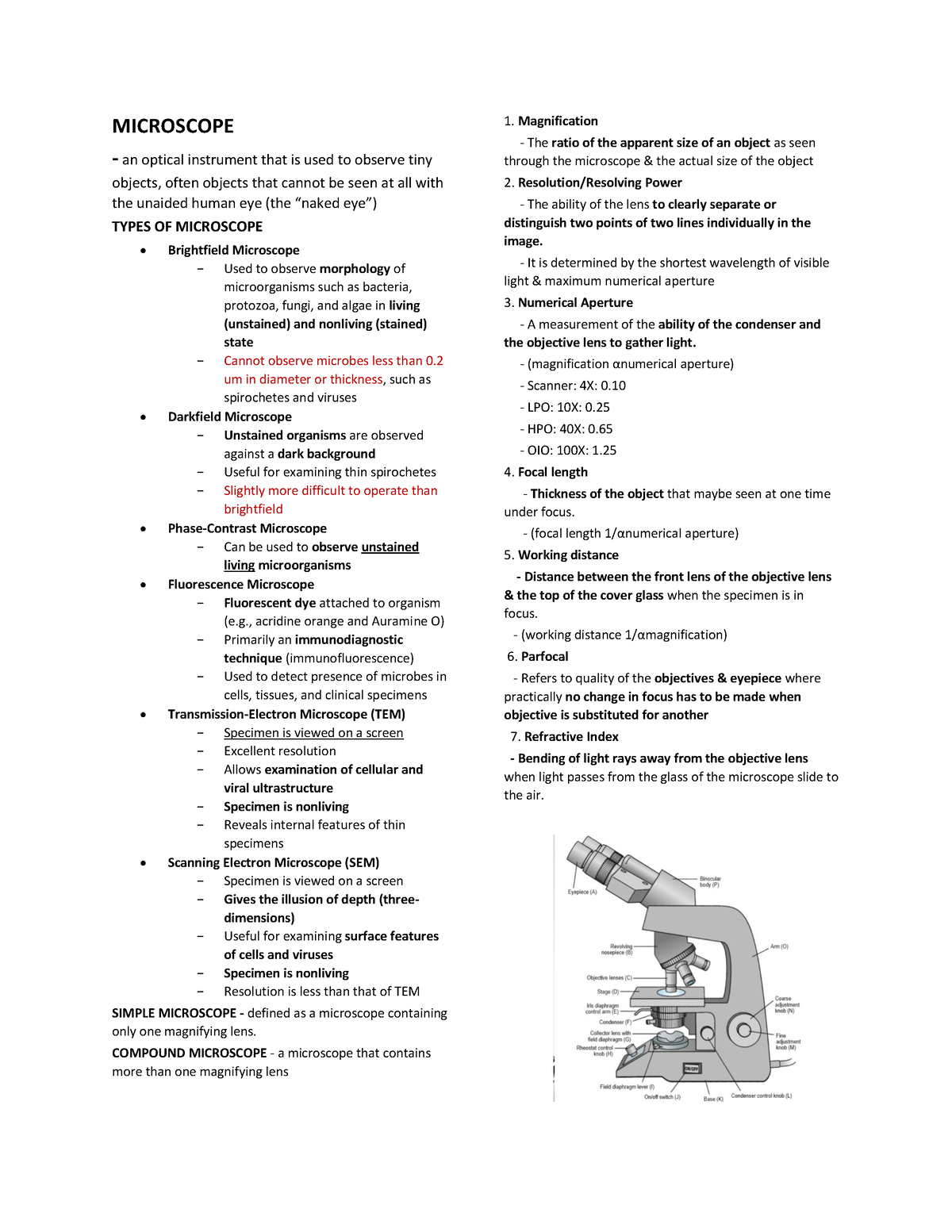 microscope-notes-biology-studocu