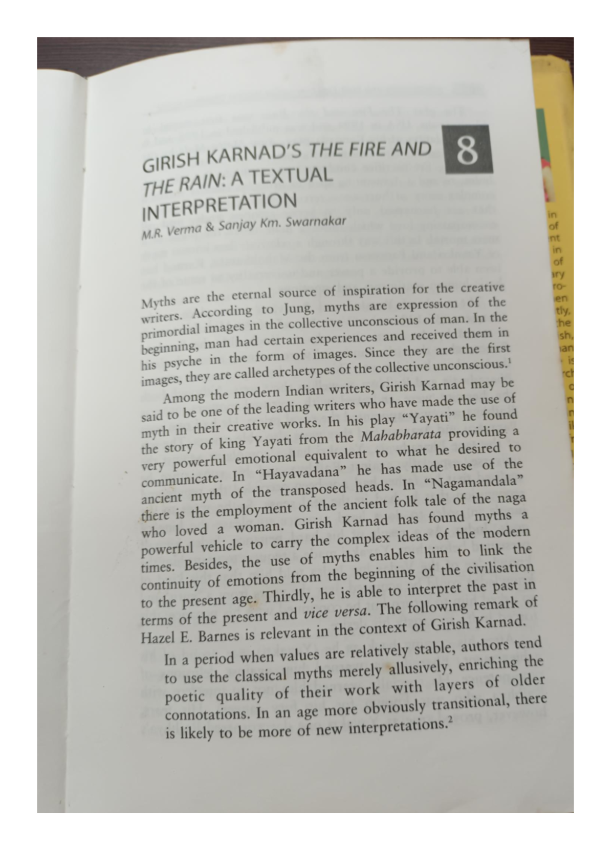 Fire And The Rain Summary By Girish Karnad Fire and Rain by girish karnad - GIRISH THE FIRE AND 8 THE RAIN: A