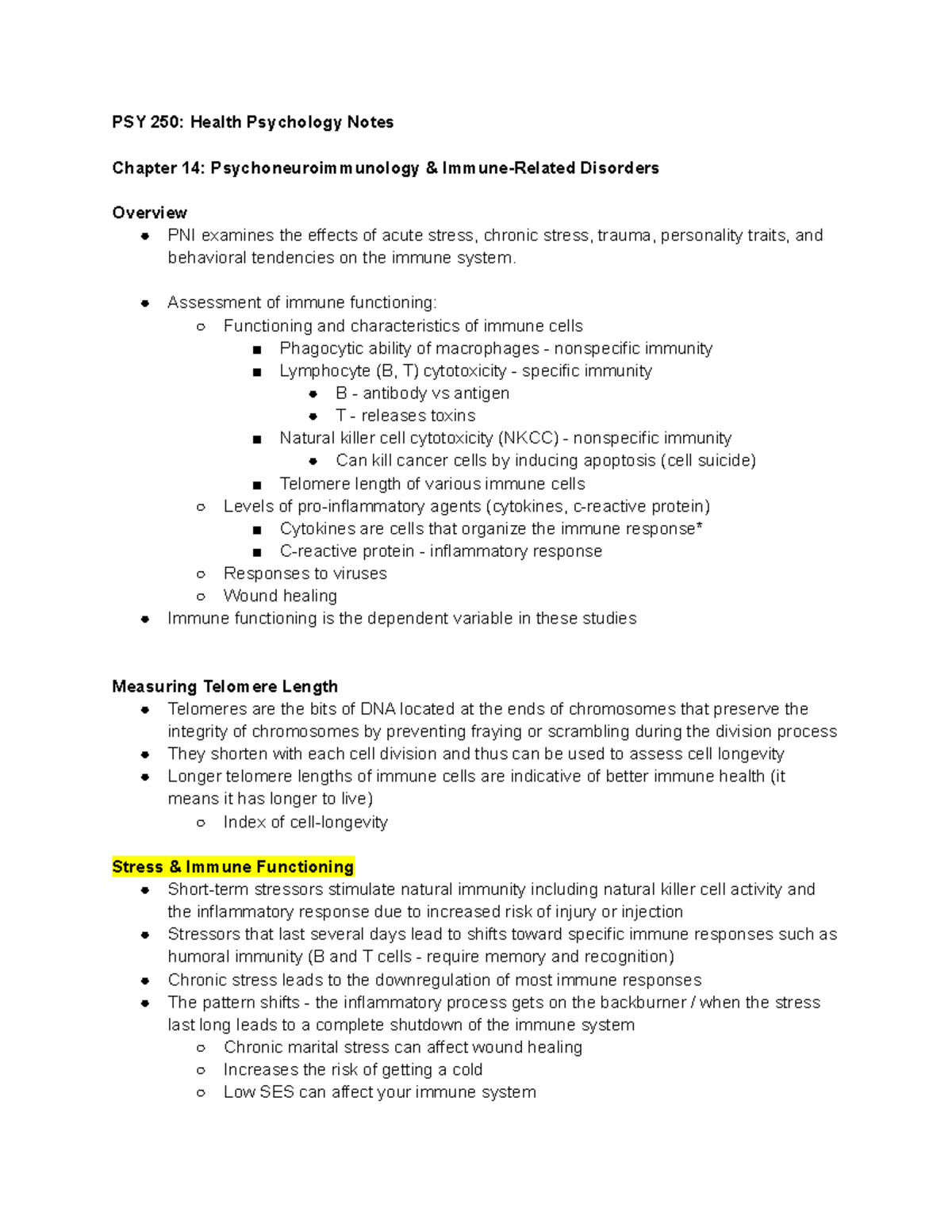 PSY 250 Health Psychology Notes - Chapter 14 - PSY 250 - Studocu