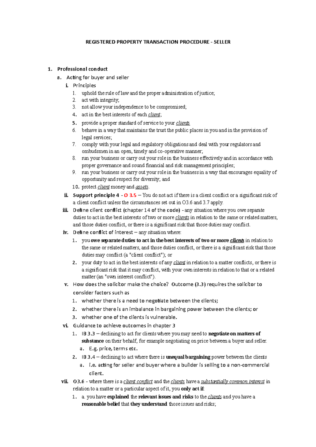 Registered Property Transaction Procedure - Seller - REGISTERED ...