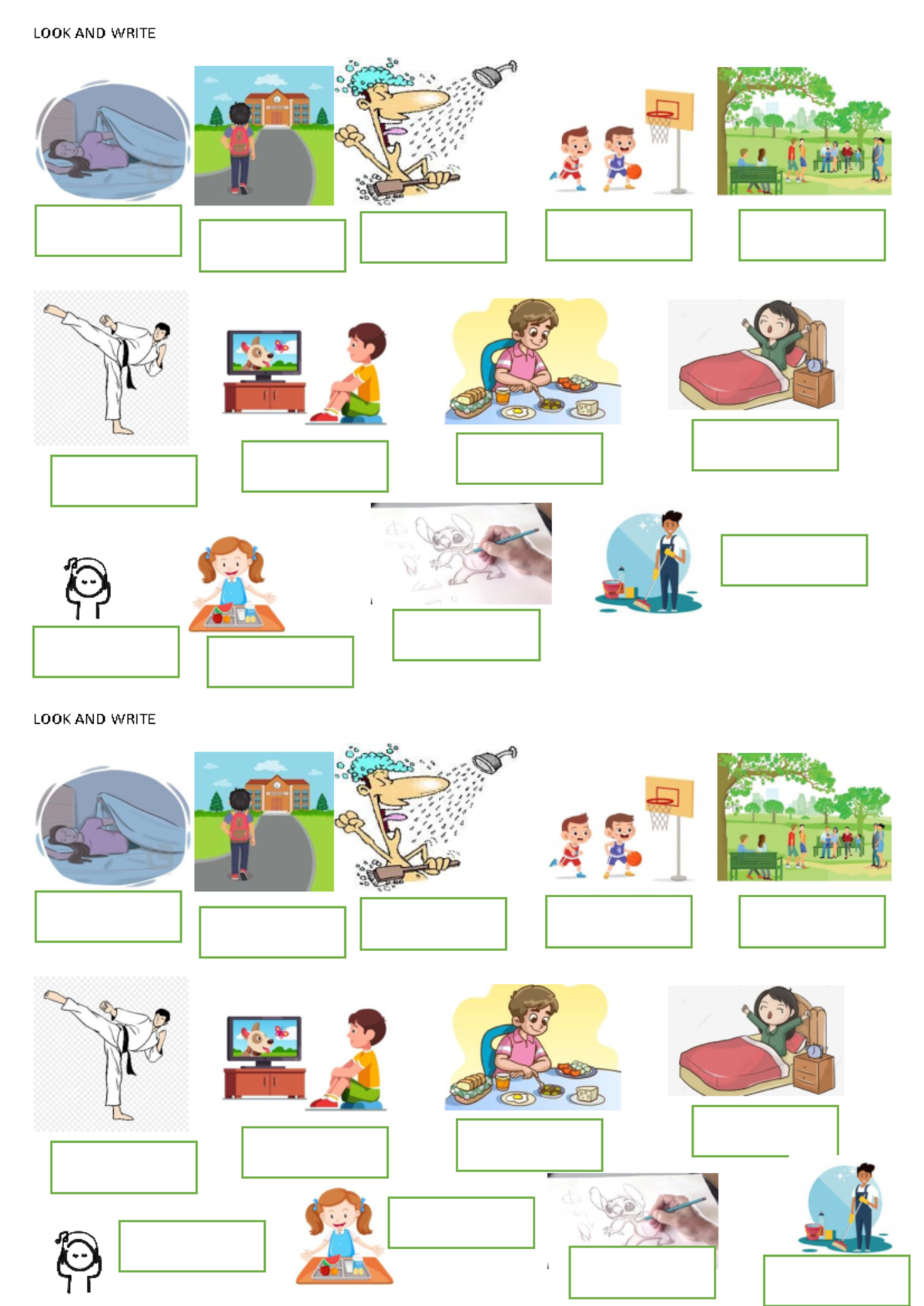 LOOK AND Write - practica - Taller de Inglés I - LOOK AND WRITE LOOK ...