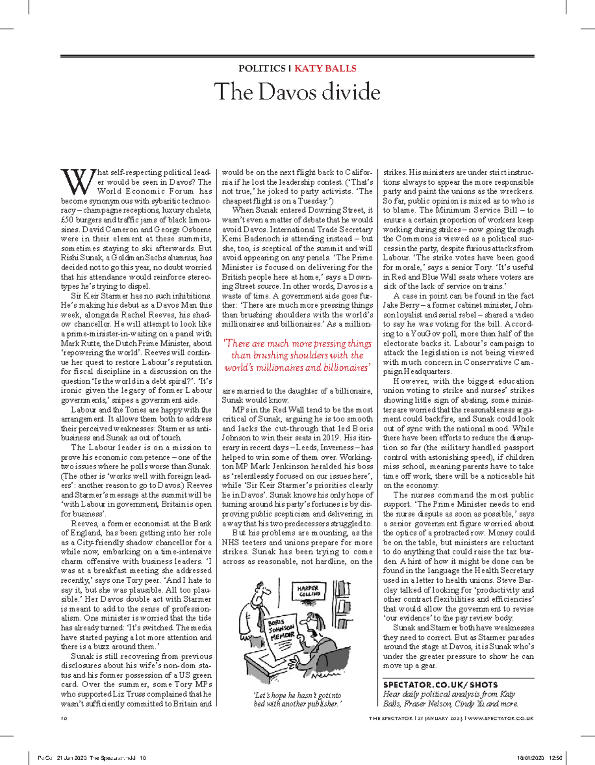 The Davos divide - 10 the spectator | 21 january 2023 | spectator.co ...