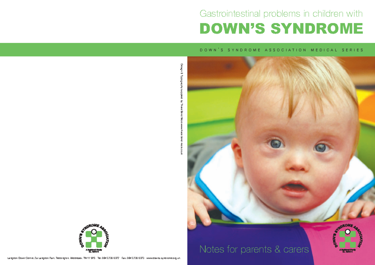 Gastrointestinal problems in DS - DOWN’S SYNDROME Gastrointestinal ...