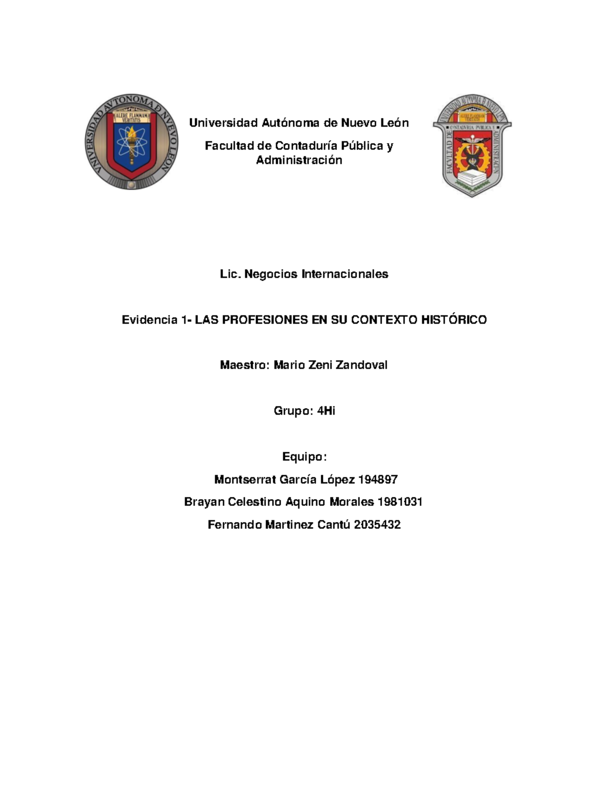 Evidencia 1 Contexto Social - Universidad Autónoma De Nuevo León ...