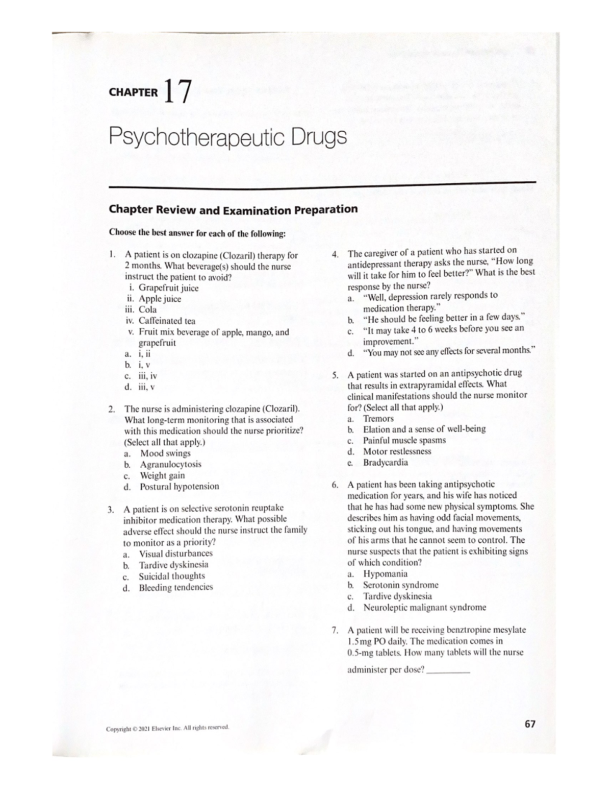 Psychotherapeutic Drugs - PHAR 1280 - Studocu