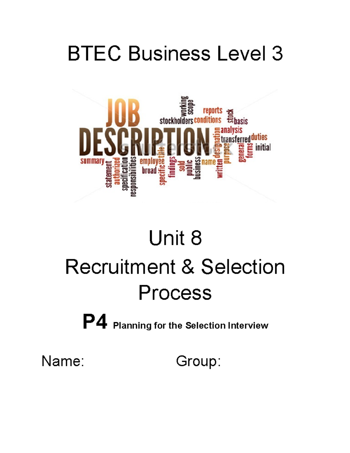 btec business level 3 unit 8 assignment 1 d1