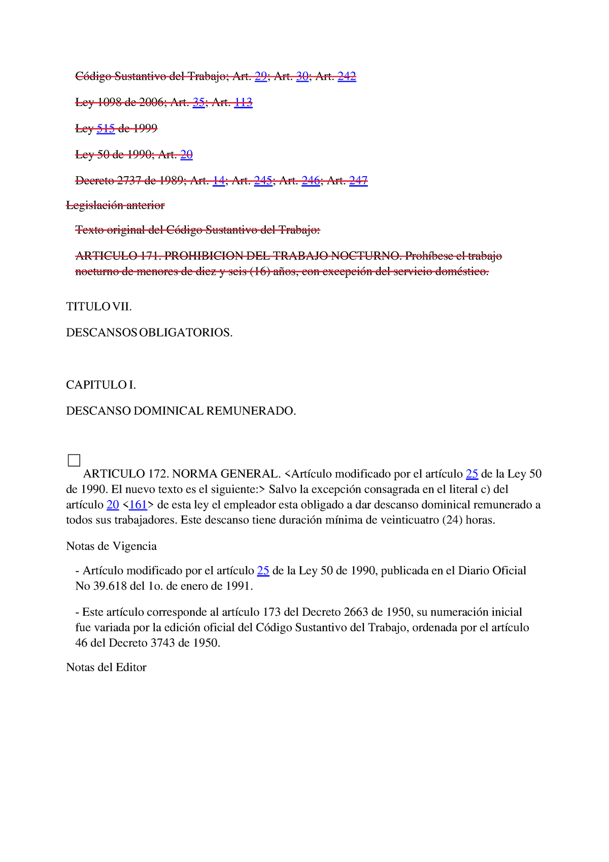 Codigo sustantivo trabajo-183-266 - Código Sustantivo del Trabajo; Art ...