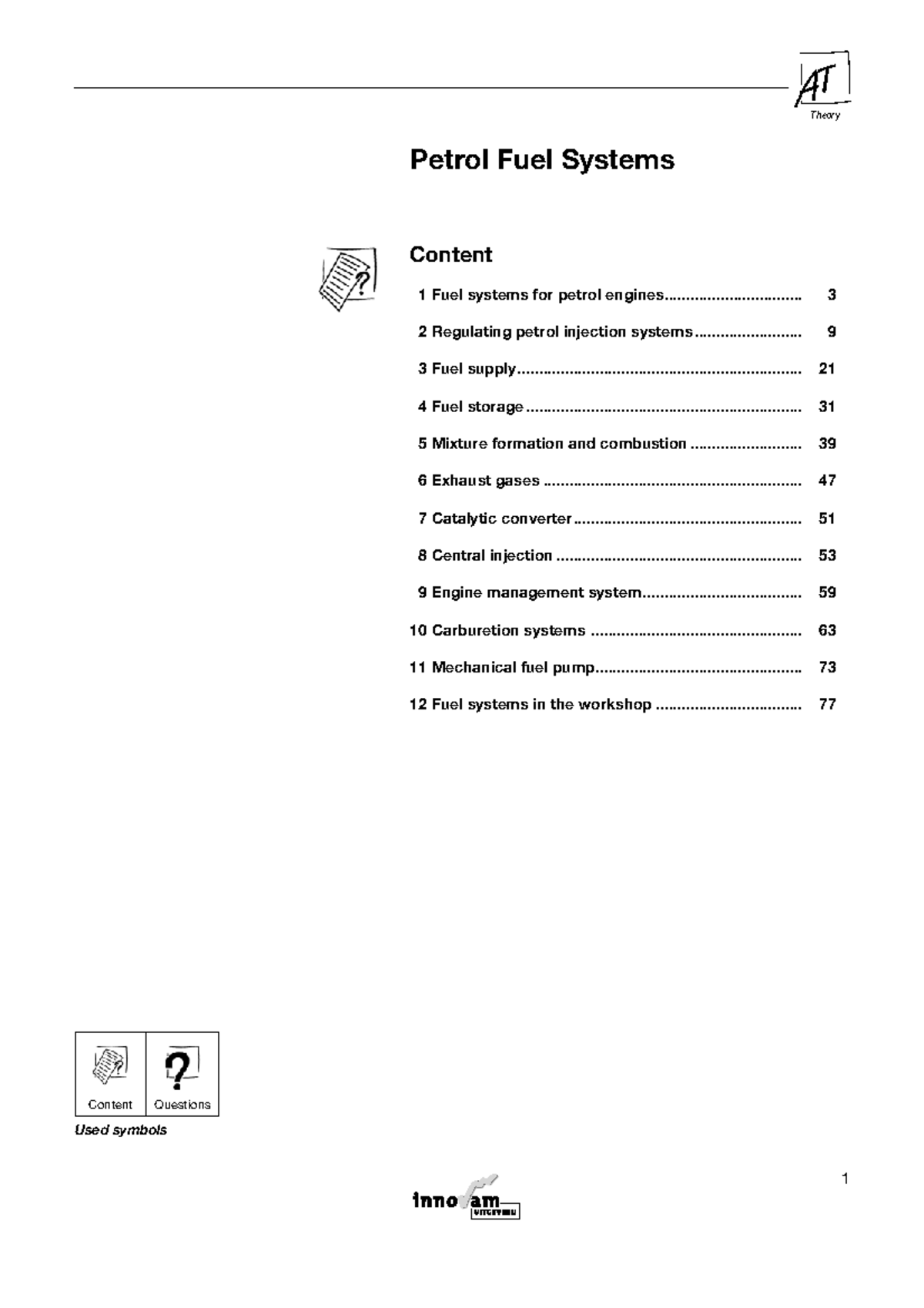 Petrol Fuel Systems - fuel system lecture notes - Petrol Fuel Systems ...