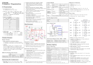 MIPS instructions cheat sheet - M I P S Reference Data BASIC ...