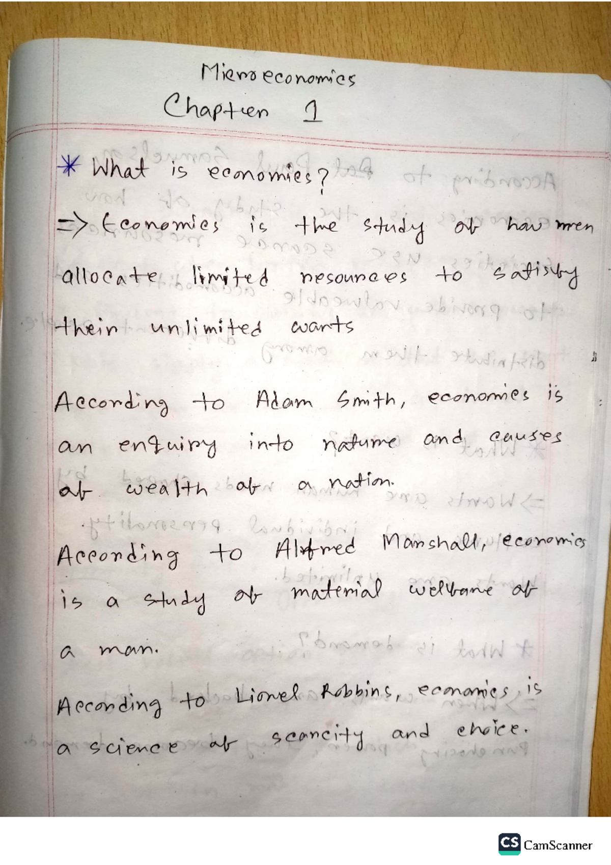Microeconomics Chapter 1 Notes - Mierro economics Chapter 1 What is ...