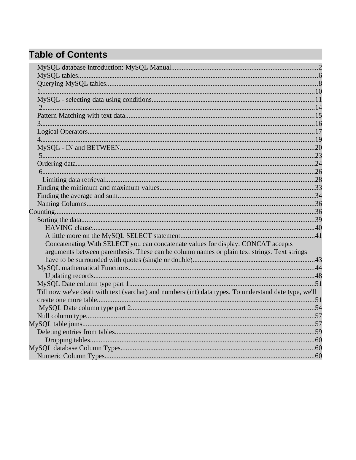 my-sql-database-introduction-table-of-contents-concatenating-with