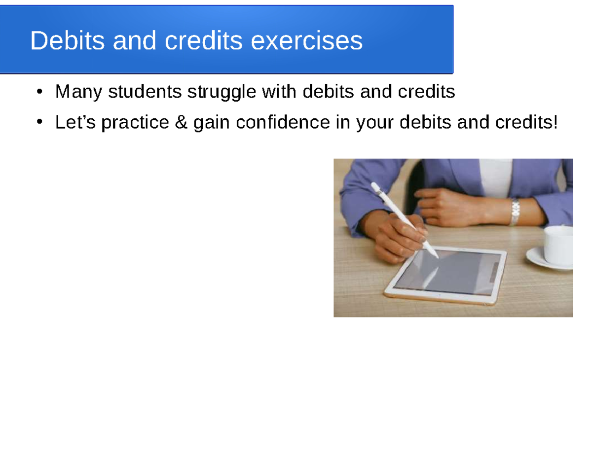 Debits+and+credits+exercises+PDF - Many Students Struggle With Debits ...