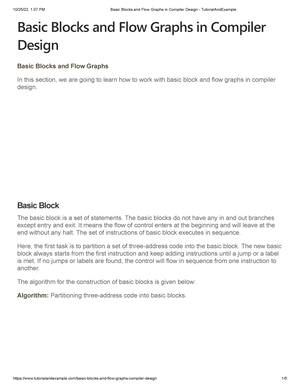 CD Unit-3 - Unit 3 Notes Of Compiler Design - Compiler Design - Studocu