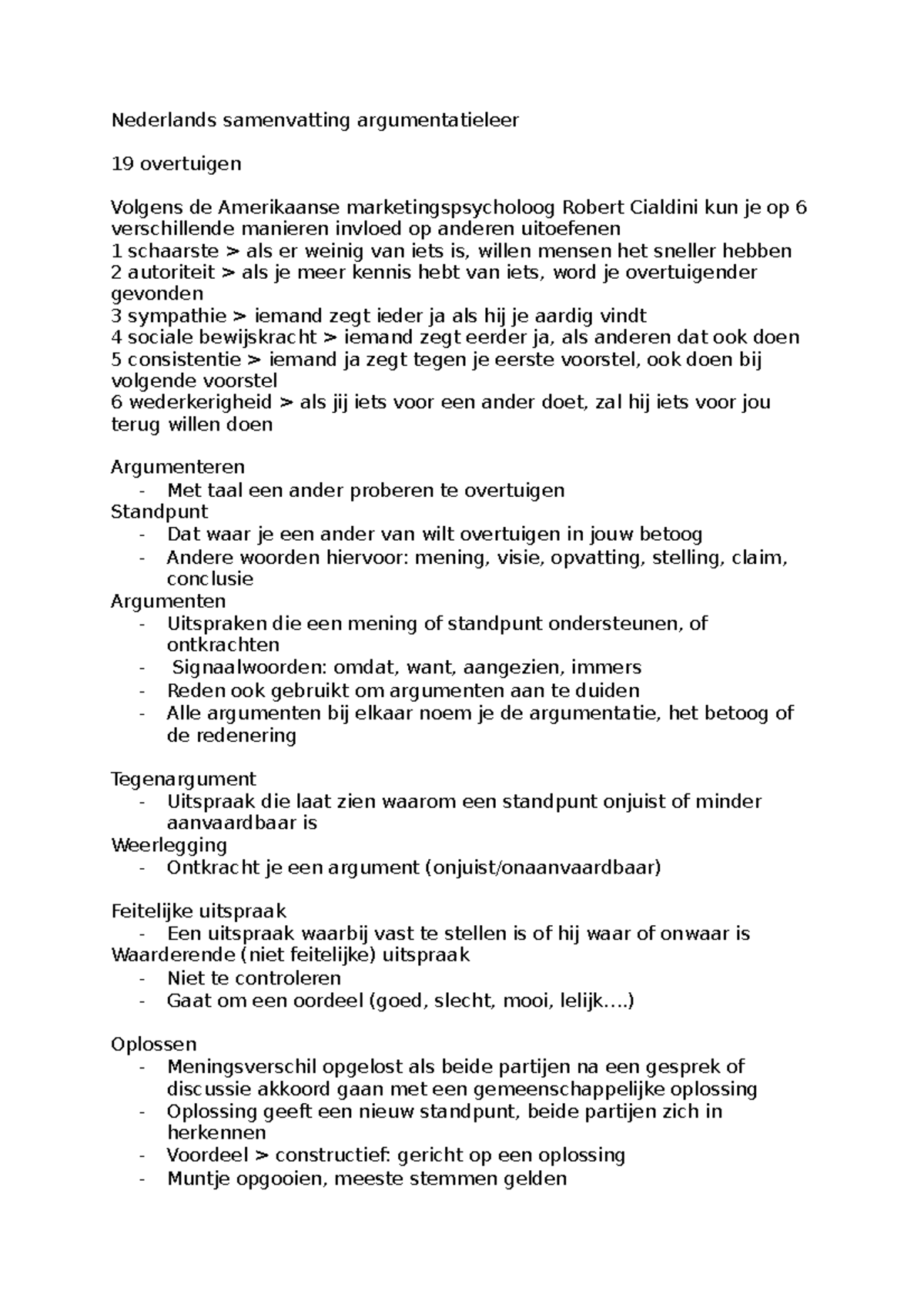 Nederlands Argumentatieleer Theorie - Nederlands Samenvatting ...