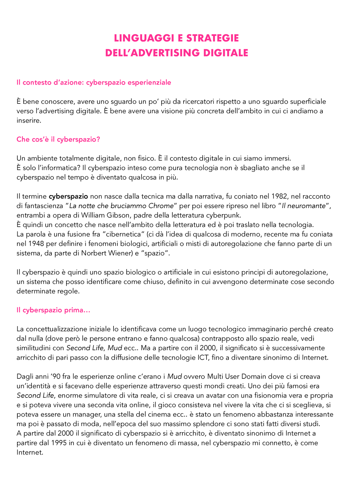 Adv Digitale - Lezione 1 - LINGUAGGI E STRATEGIE DELL’ADVERTISING ...