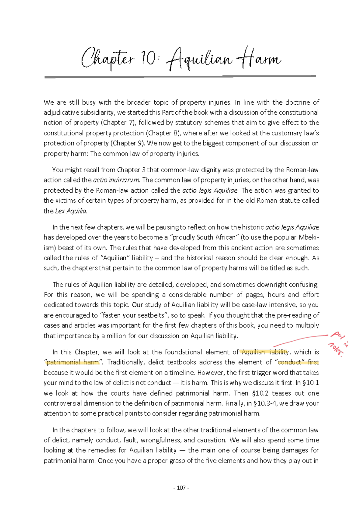 Chapter+10 - Delict aqulian liability - Chapter 10 : Aquilian Harm We ...