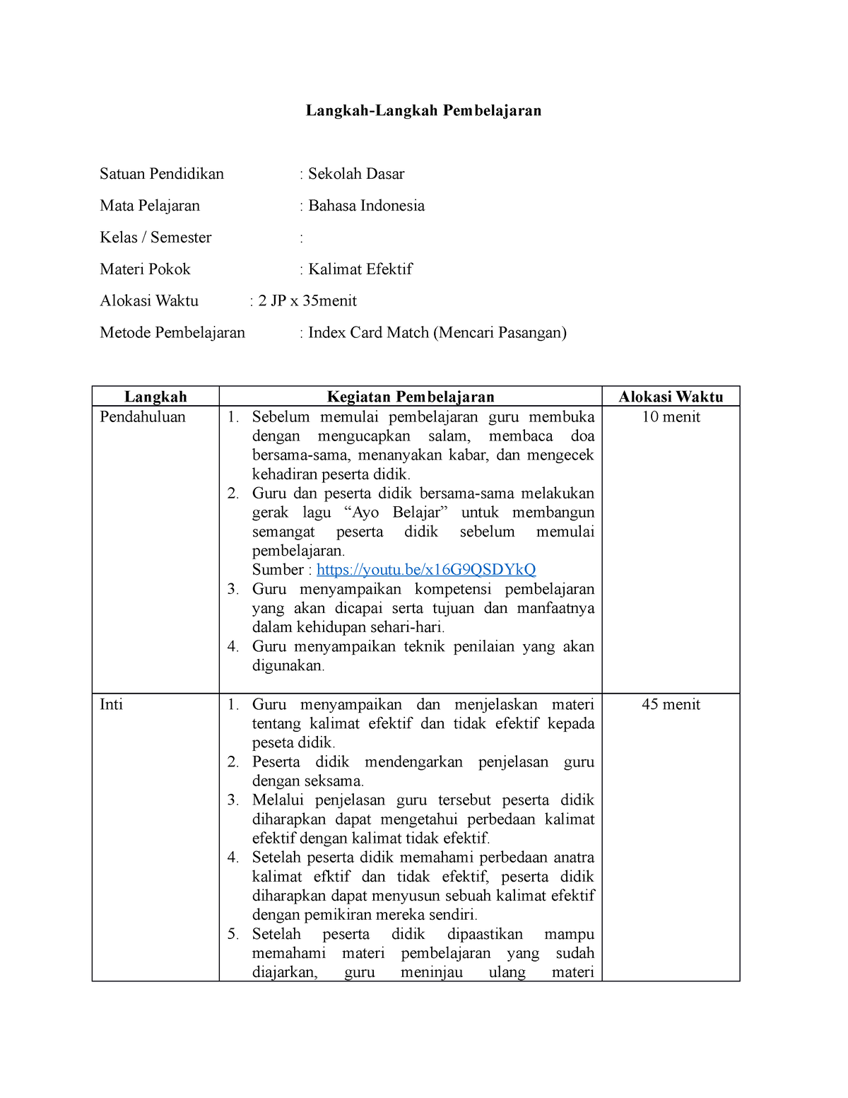 Langkah-langkah Pembelajaran BSI - Langkah-Langkah Pembelajaran Satuan ...