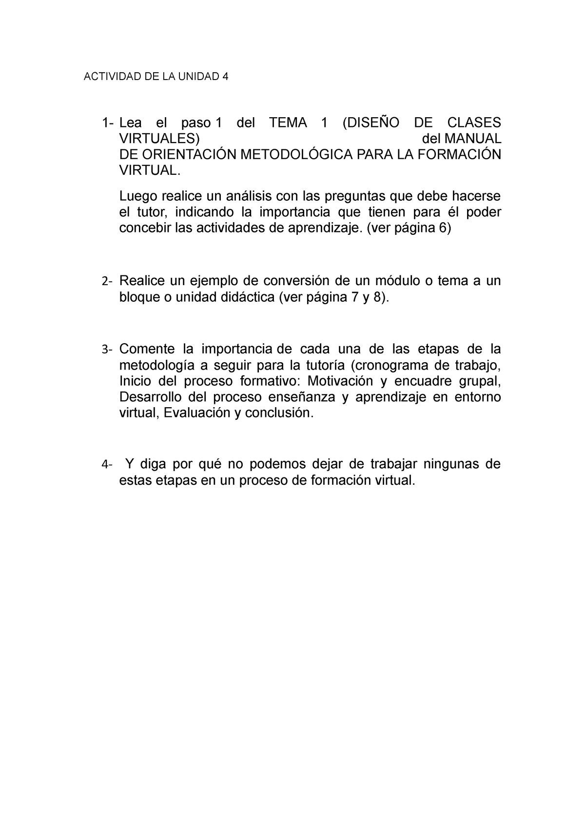 Actividad De La Unidad 4 Actividad De La Unidad 4 1 Lea El Paso 1 Del Tema 1 DiseÑo De 3591