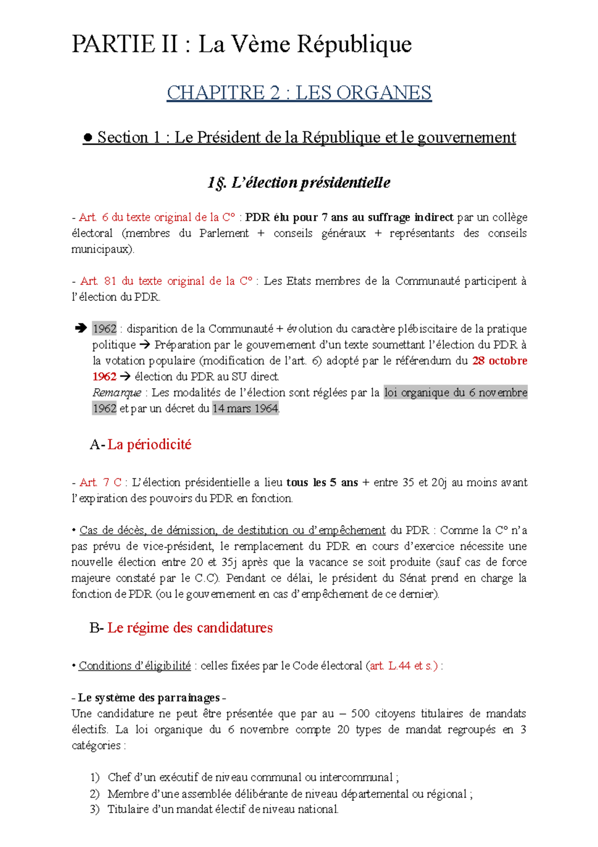 Partie II - Chapitre 2 Les organes - PARTIE II : La CHAPITRE 2 : LES ...