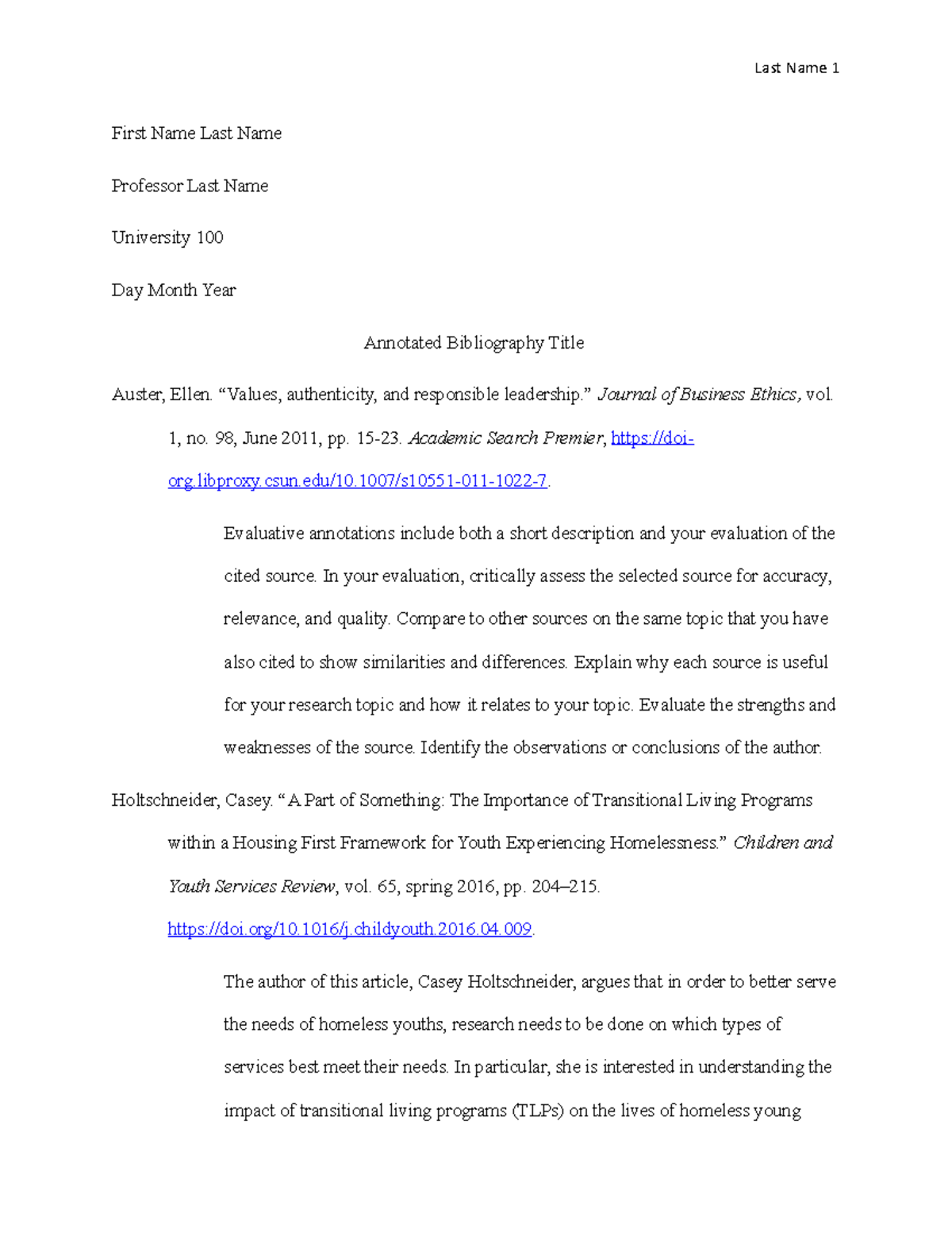 MLA 9th Sample Annotated Bibliography - 111 - Purdue - Studocu