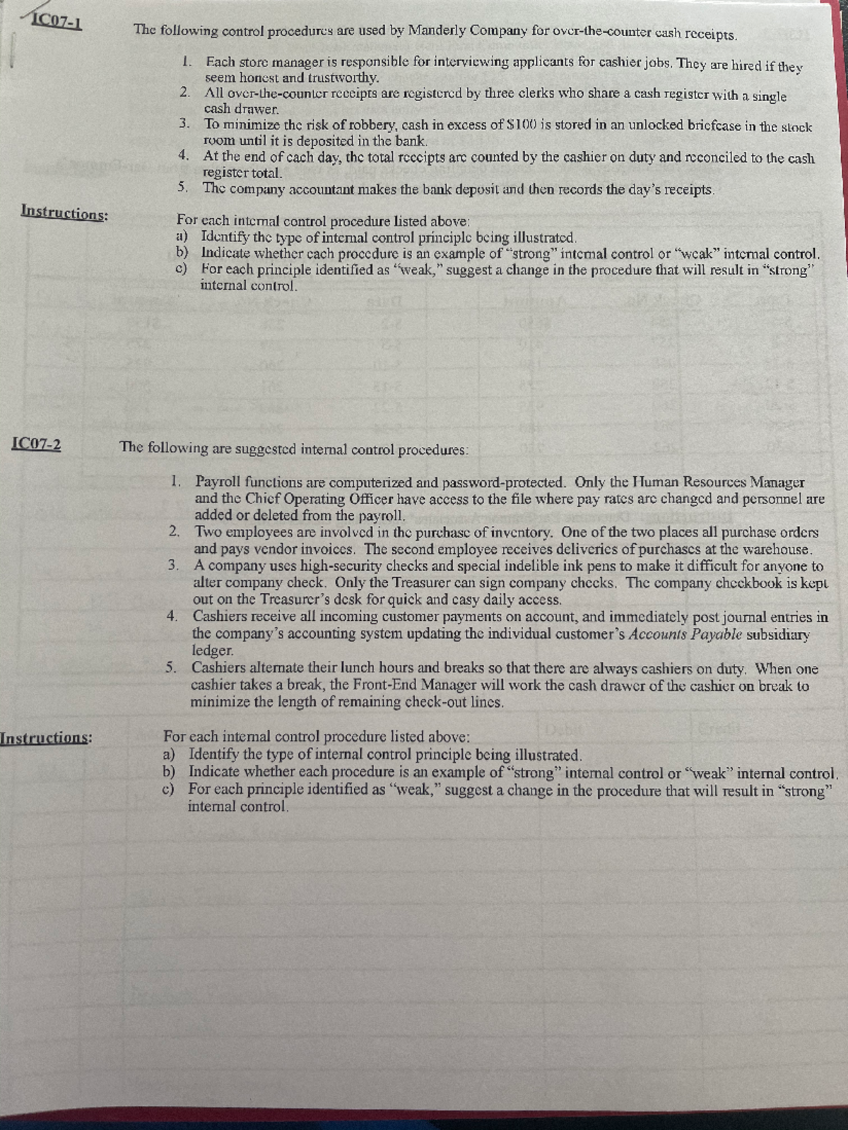 Chapter 7 Practice problem/Homework - AC 201 - Studocu