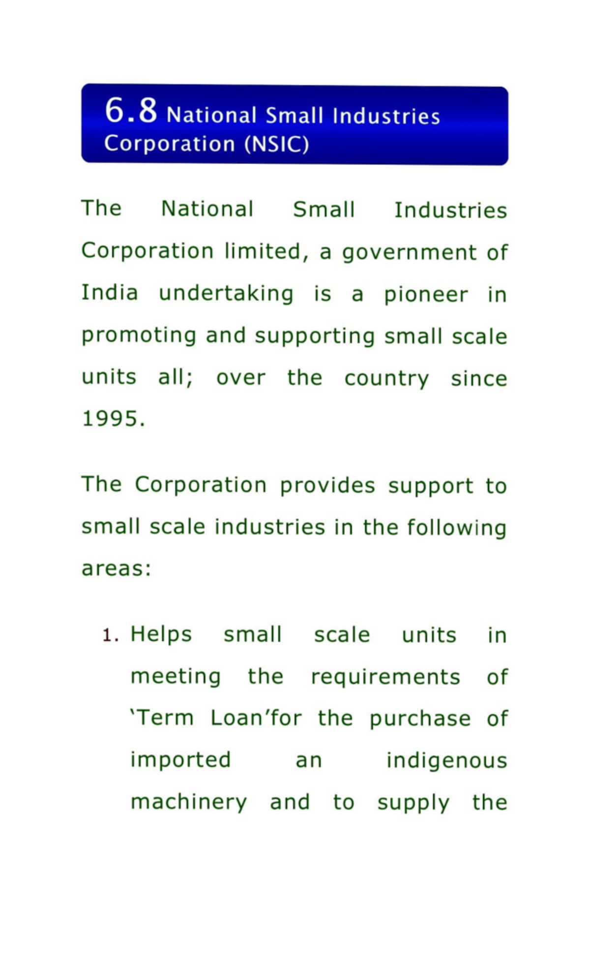 Lecture NOTE 05pdf - 6. 8 National Small Industries Corporation (NSIC ...