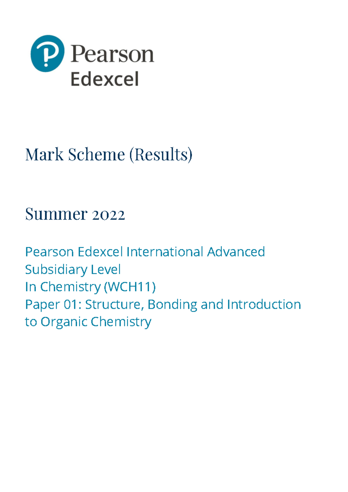 Finals Pratice Problems Fall Solutions - Mark Scheme (Results) Summer ...