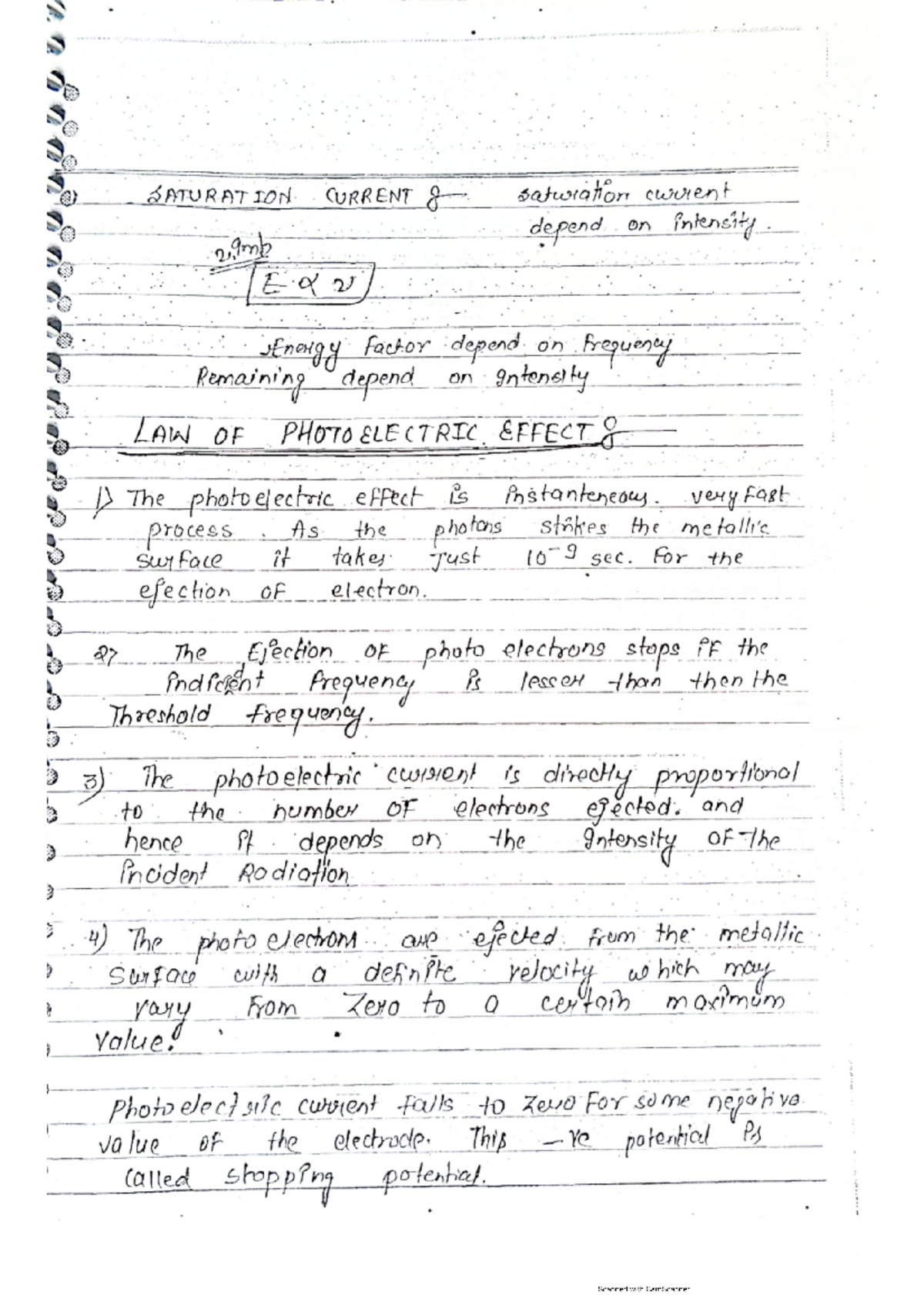LAW OF Photoelectric - Chemistry For Engineers Lecture notes ...