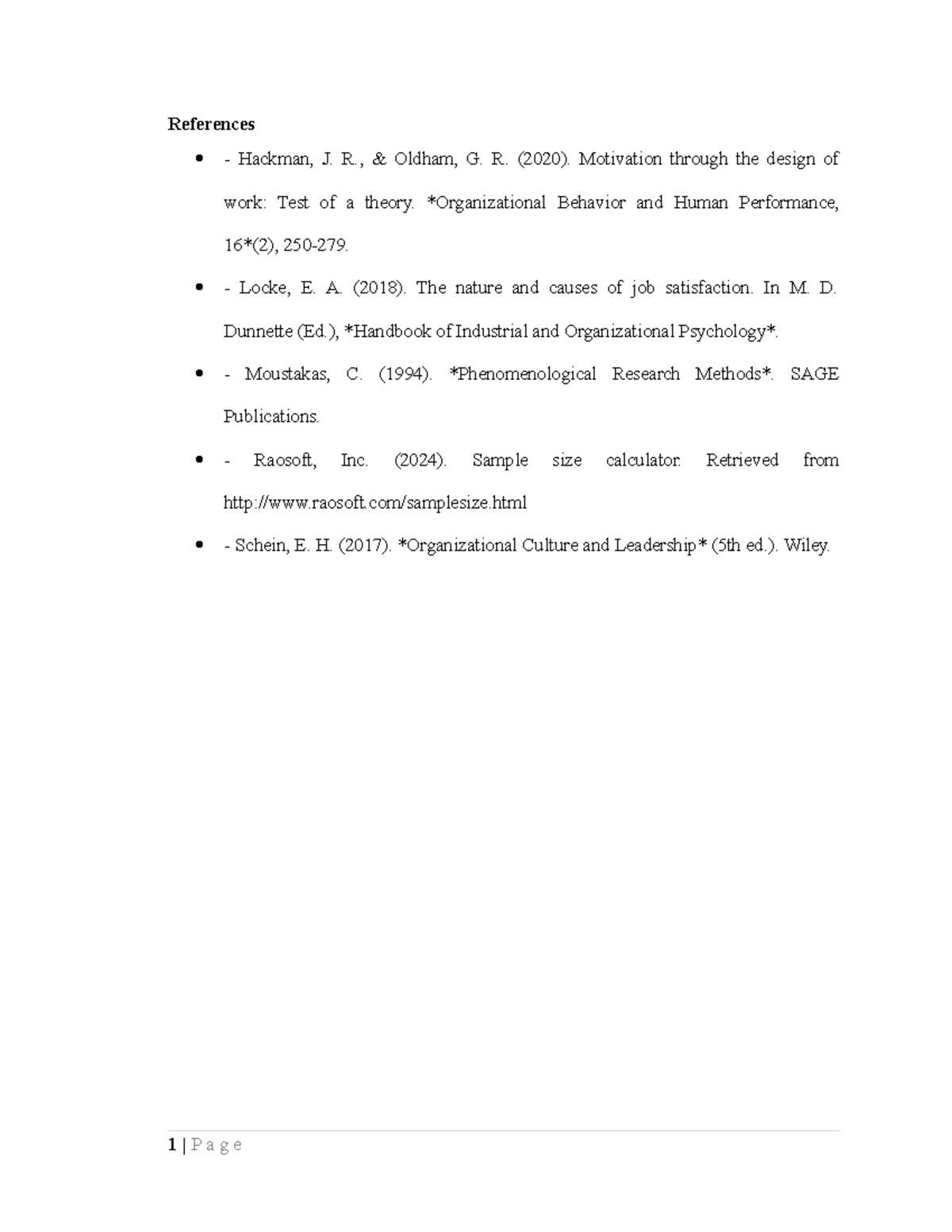 Appendix and APA - research more - References - Hackman, J. R ...
