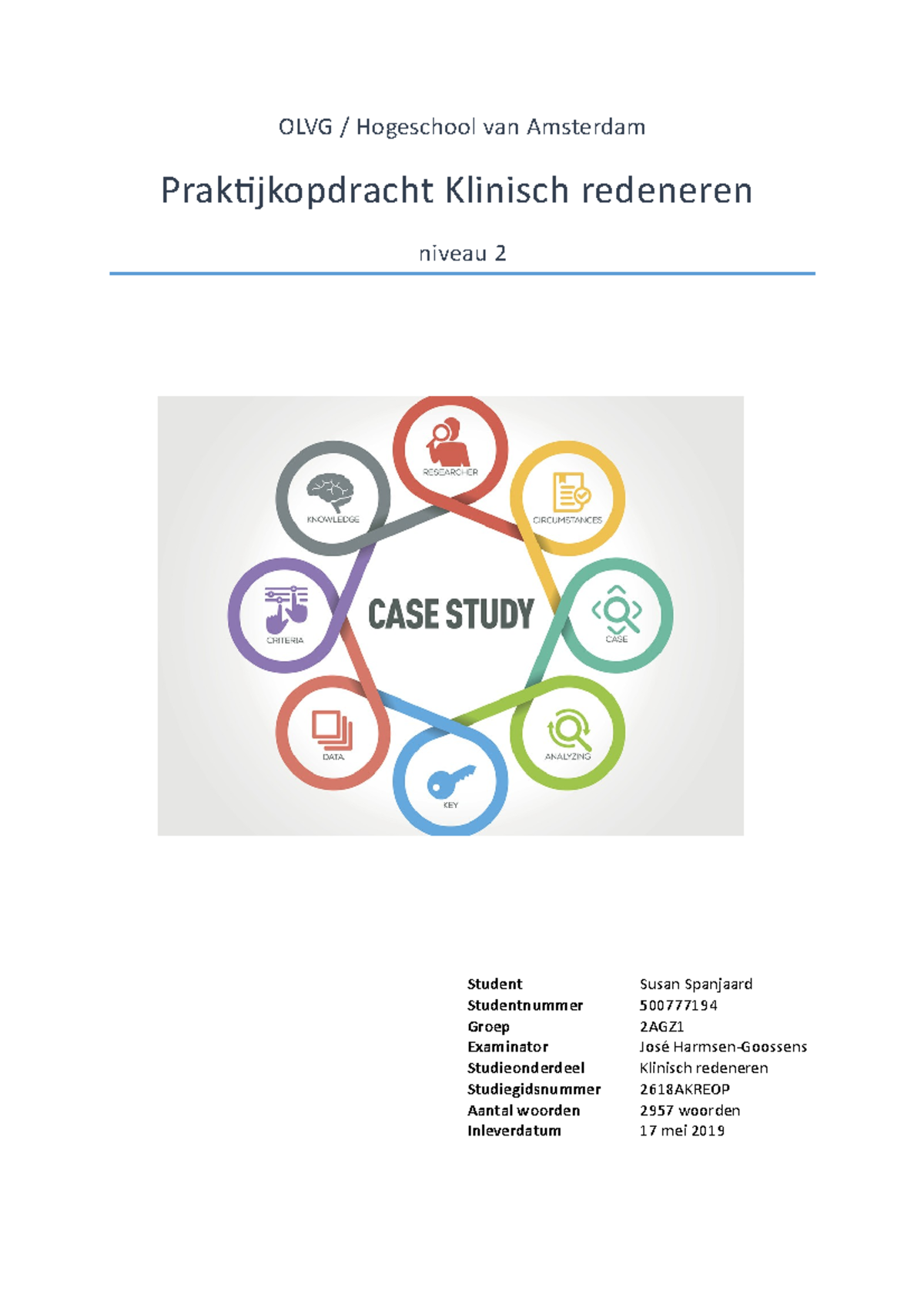 Herkansing Case study. Kwetbare ouderen. Niveau 2. OLVG / Hogeschool