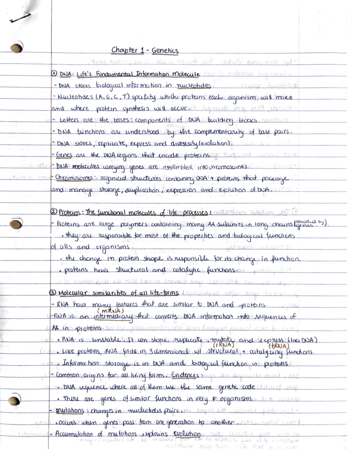 Genetics- Chapter 1 - BIOLOGY 332 - Studocu