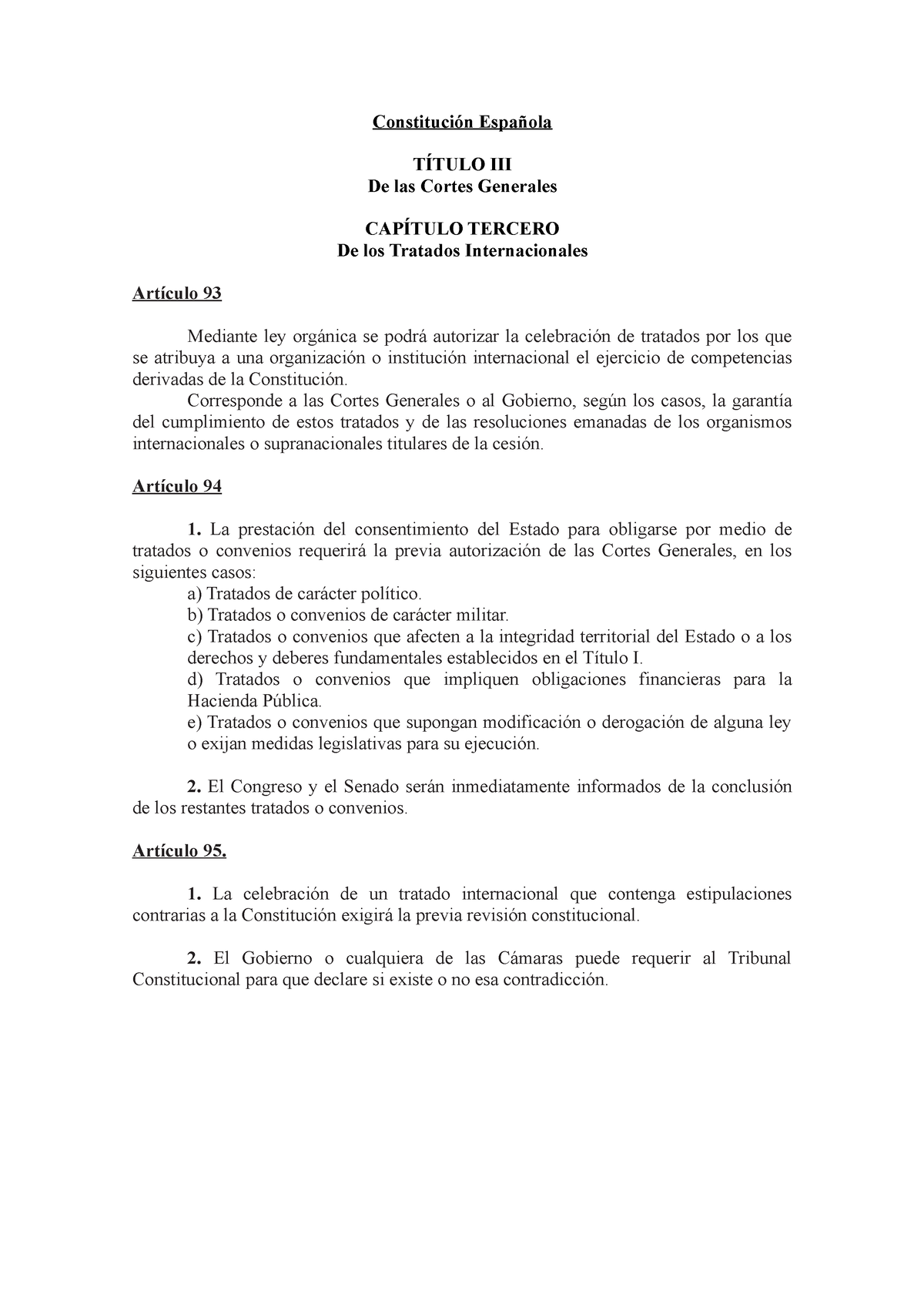 Constitución Española, Arts - Constitución Española TÍTULO III De Las ...