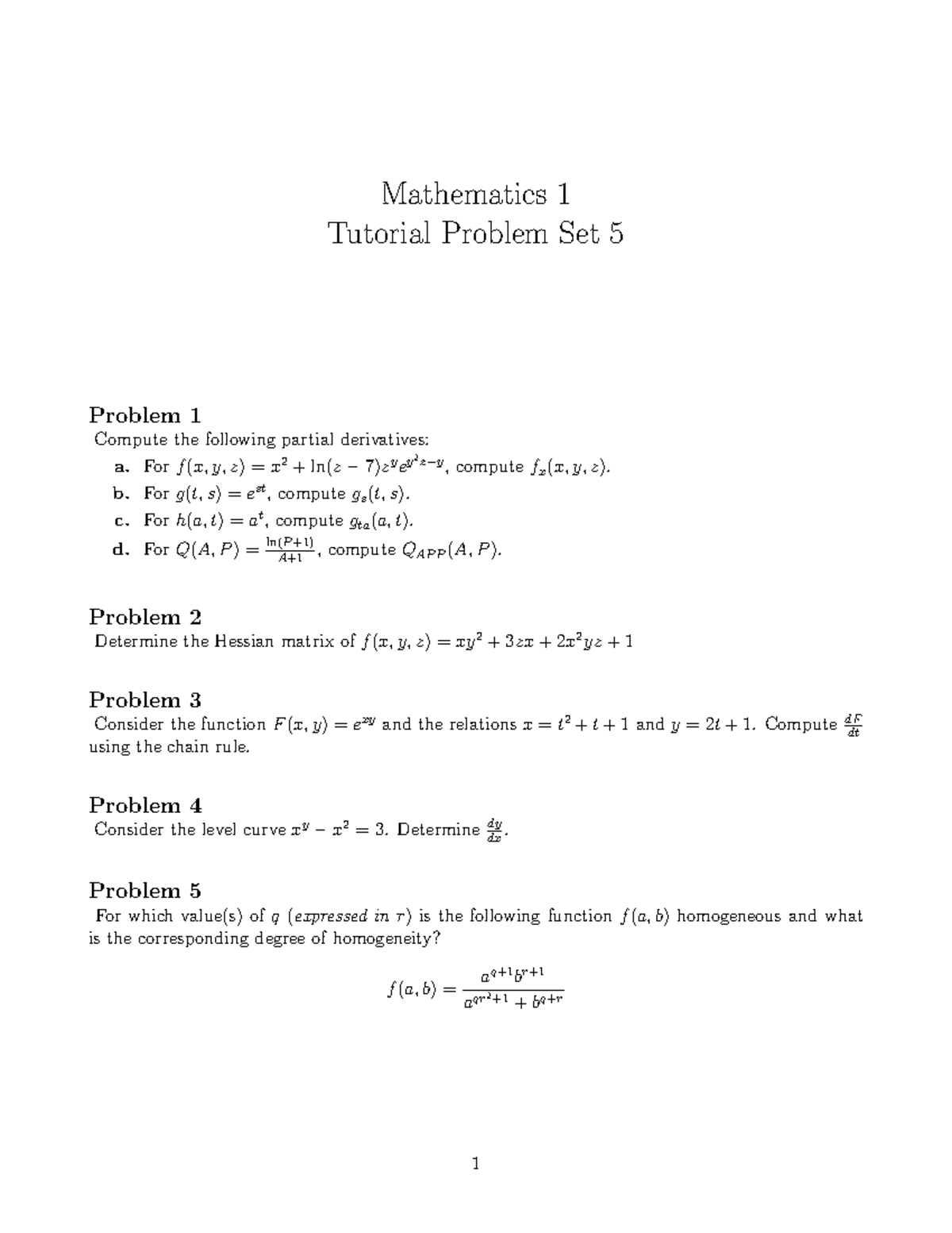 Practicum Questions Tutorial Problem Set 5 Studeersnel