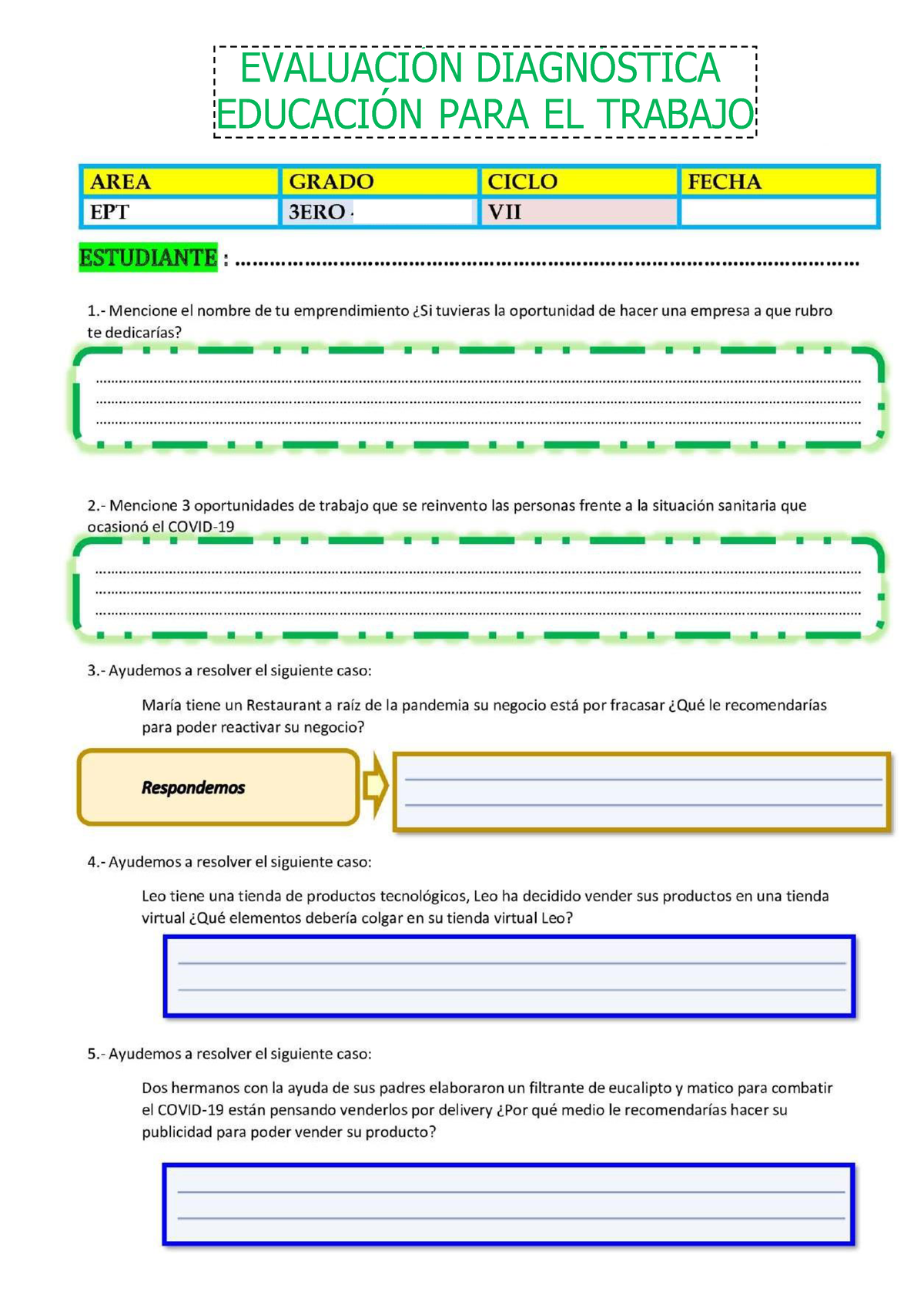 3 OK Evaluacion Diagnosica - EPT - Ciclo VII - 3ERO - Ciencias Sociales ...